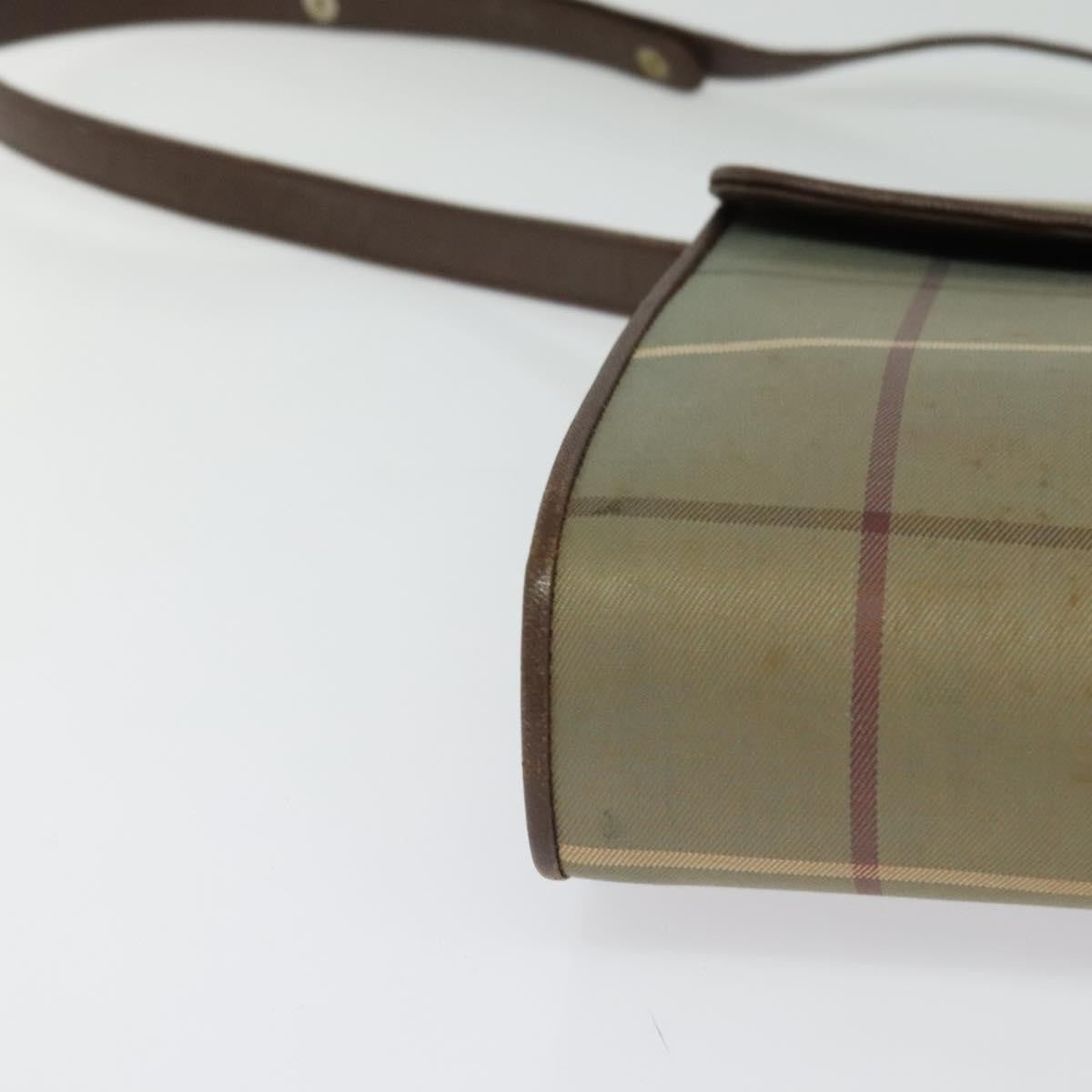 Burberry Nova Check Canvas And Leather Beige Canvas Shoulder Bag Bag (Pre-Owned)
