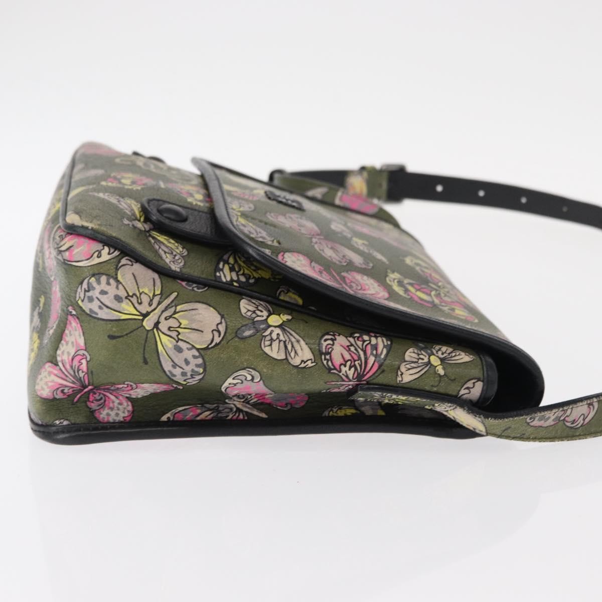 Loewe Messenger Printed Leather Green Leather Handbag (Pre-Owned)