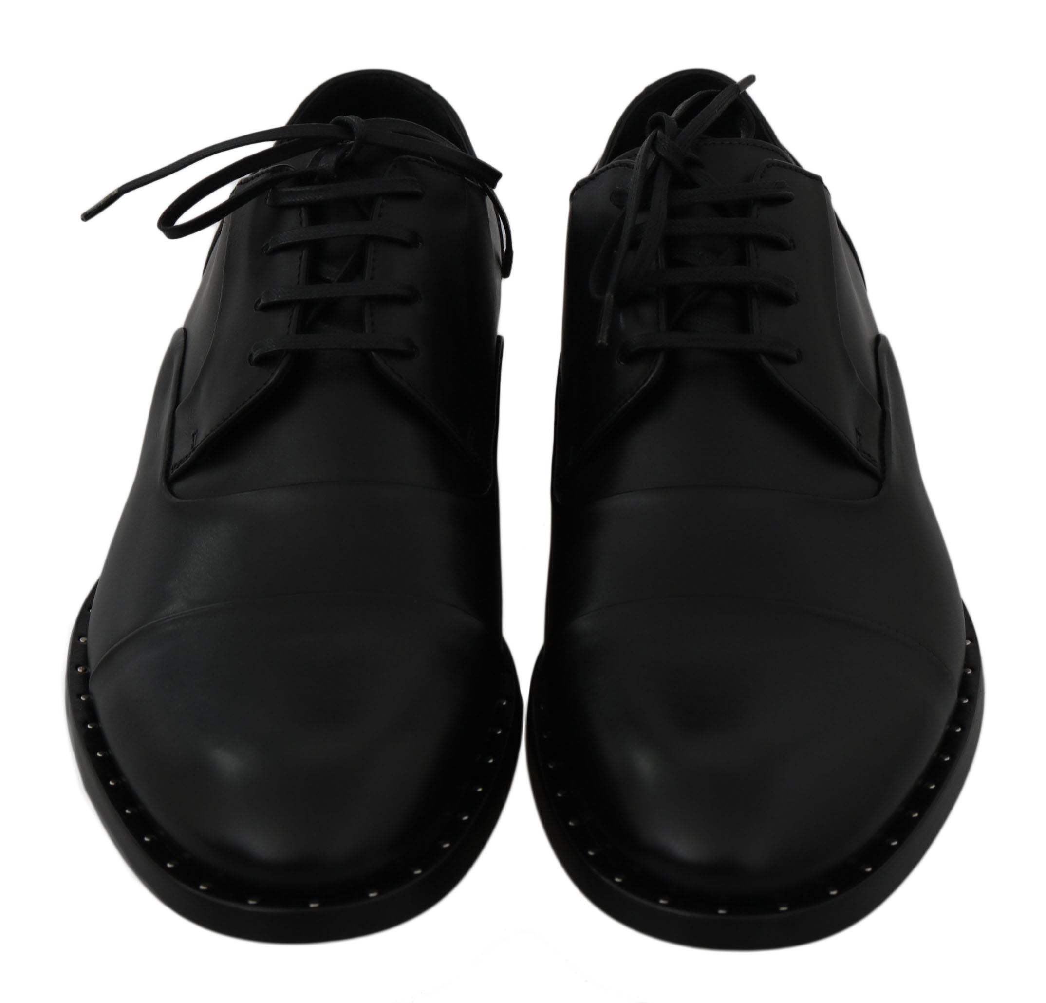 Dolce & Gabbana Black Leather Derby Formal Men's Shoes