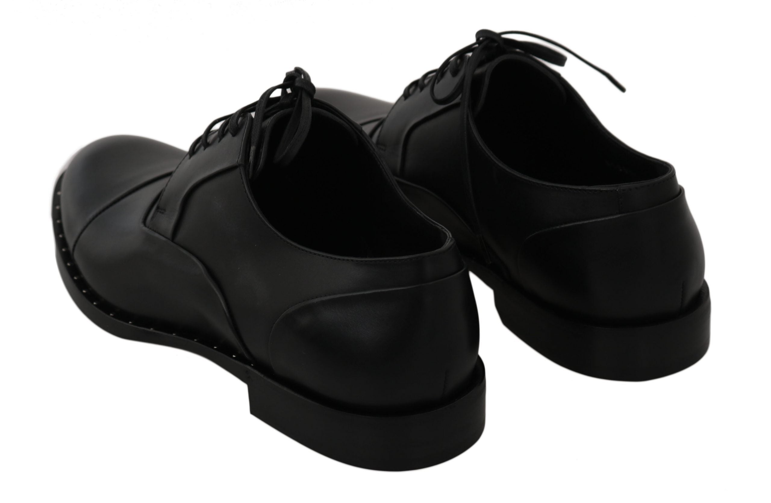 Dolce & Gabbana Black Leather Derby Formal Men's Shoes