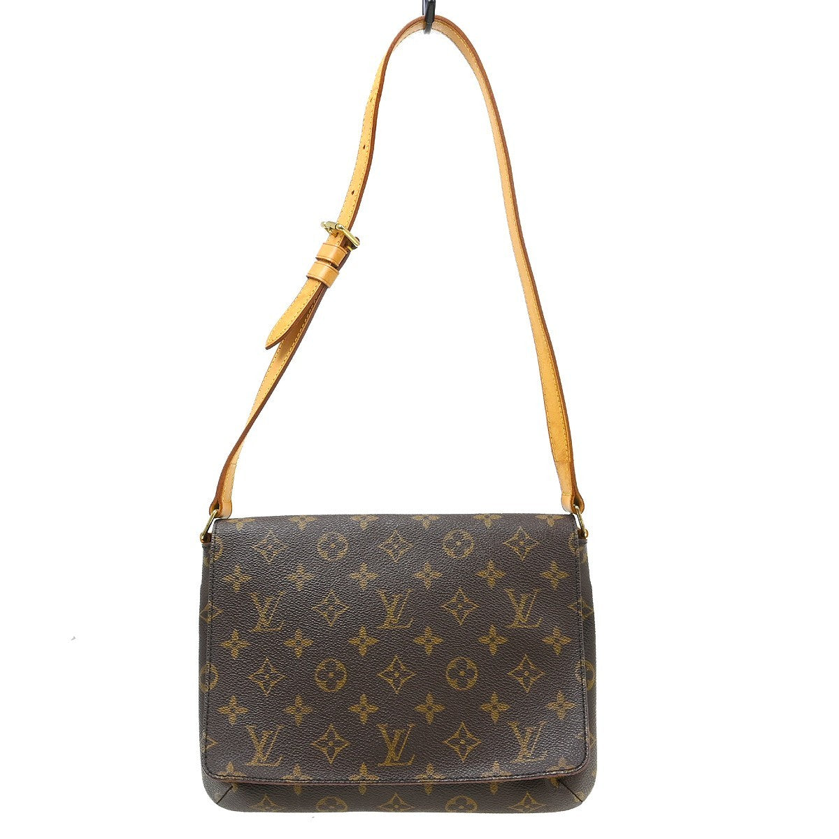 Louis Vuitton Musette Tango Monogram Canvas Brown Canvas Shoulder Bag Bag (Pre-Owned)