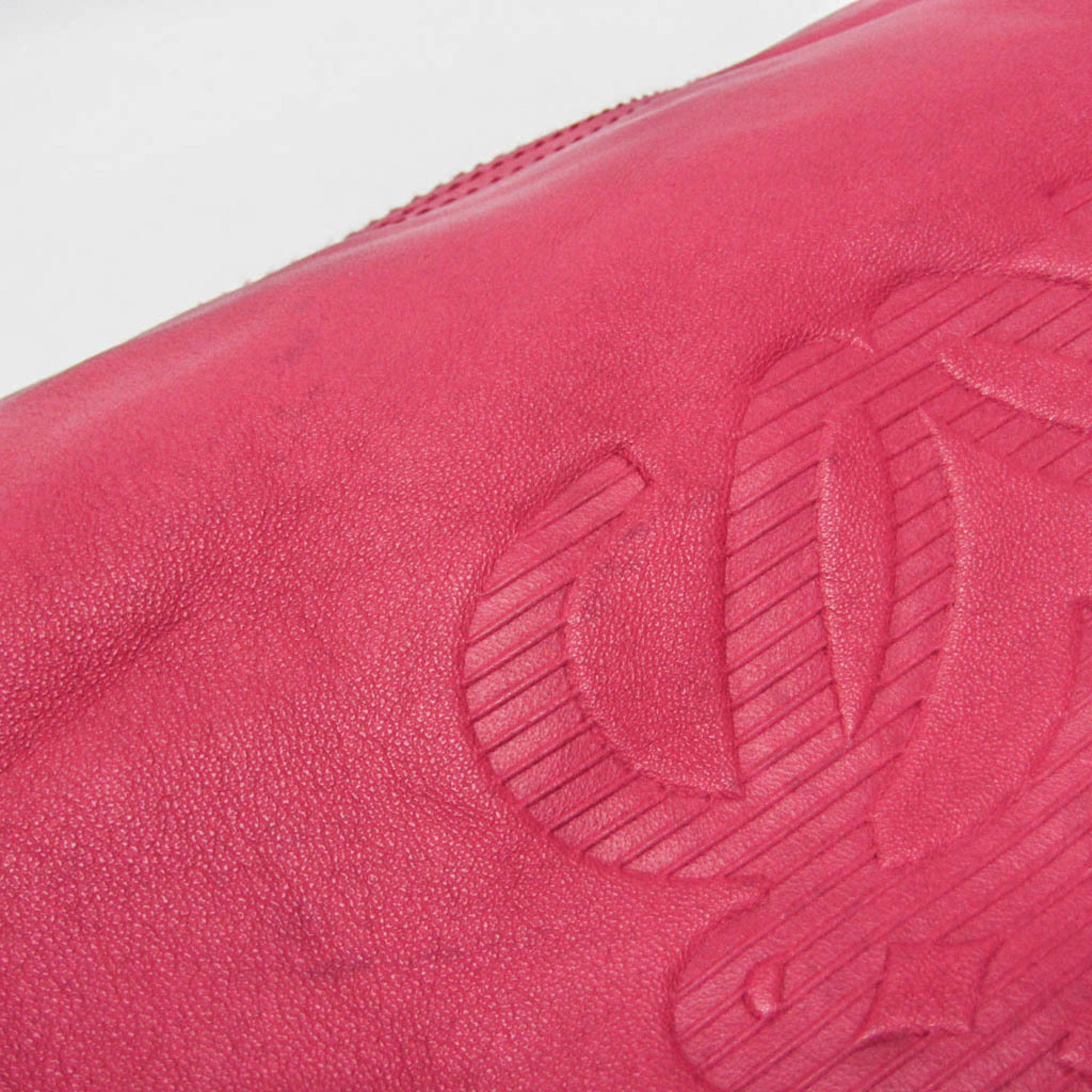 Loewe Anagram Logo Nappa Aire Hand Leather Pink Leather Handbag (Pre-Owned)