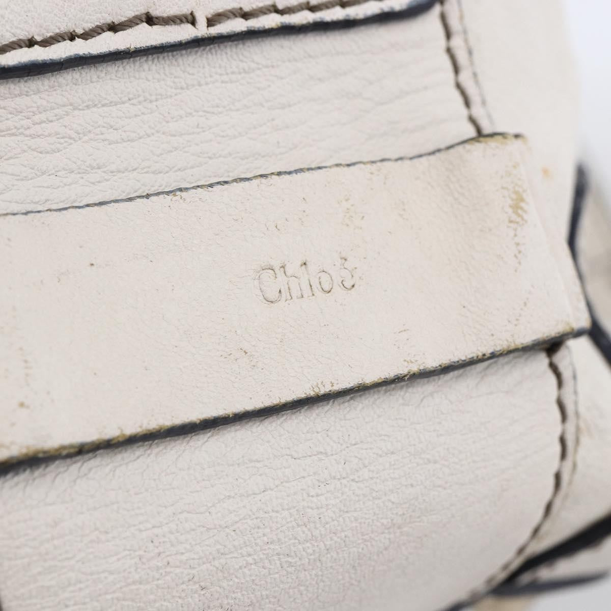Chloe Handbag Leather White Leather Handbag (Pre-Owned)