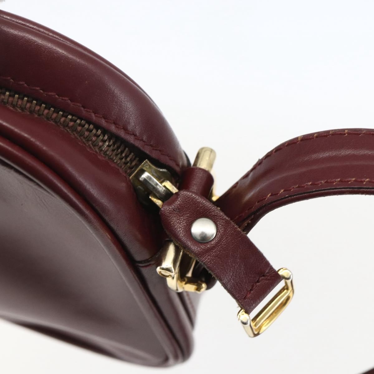 Cartier Must De Cartier Leather Burgundy Leather Shoulder Bag Bag (Pre-Owned)