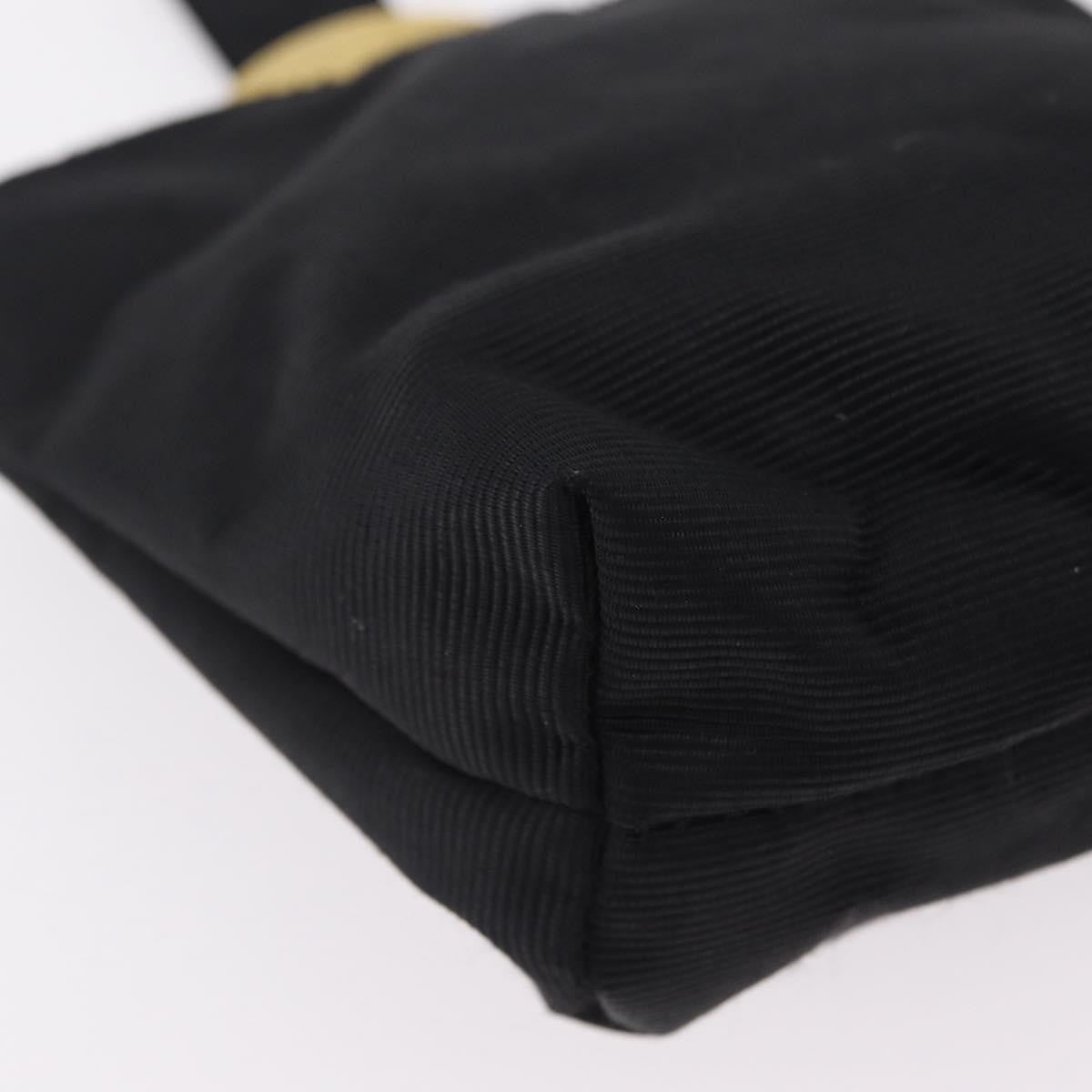 Celine Circle Logo Pouch Canvas Black Canvas Clutche & Pouche Bag (Pre-Owned)