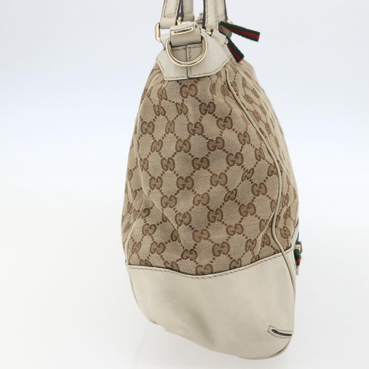 Gucci Mayfair Convertible Gg Canvas Beige Canvas Tote Bag Bag (Pre-Owned)