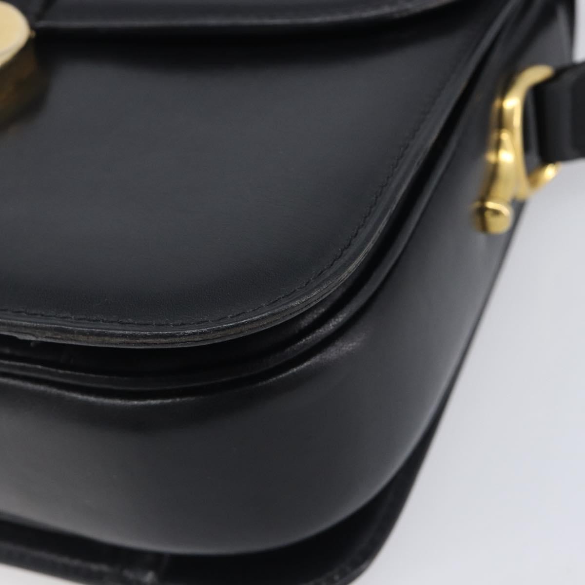 Celine Horse Carriage Leather Black Leather Shoulder Bag Bag (Pre-Owned)