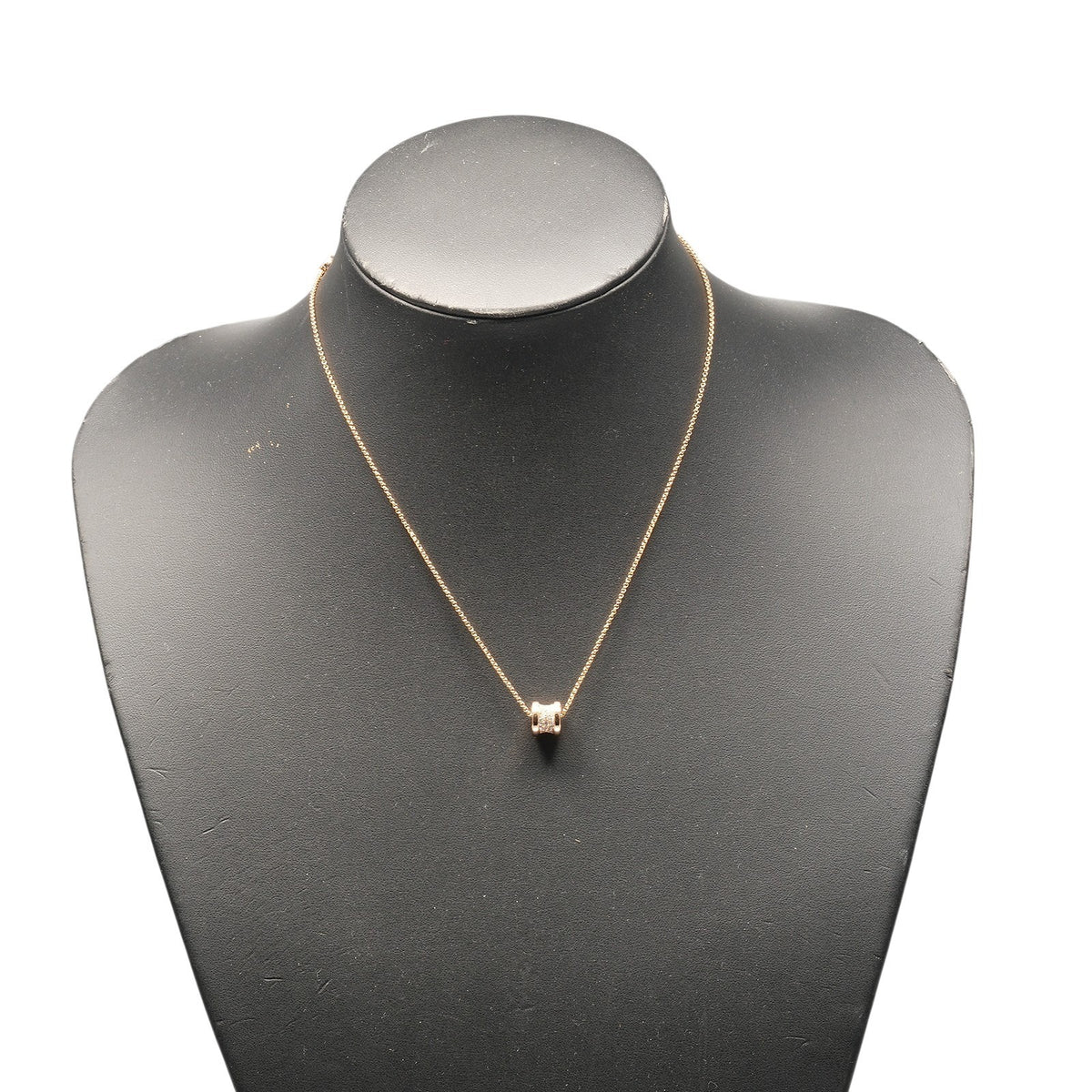 Bvlgari B.Zero1 Pendant 18K Rose Gold With Diamonds Gold Pink_Gold Necklace Jewelry (Pre-Owned)