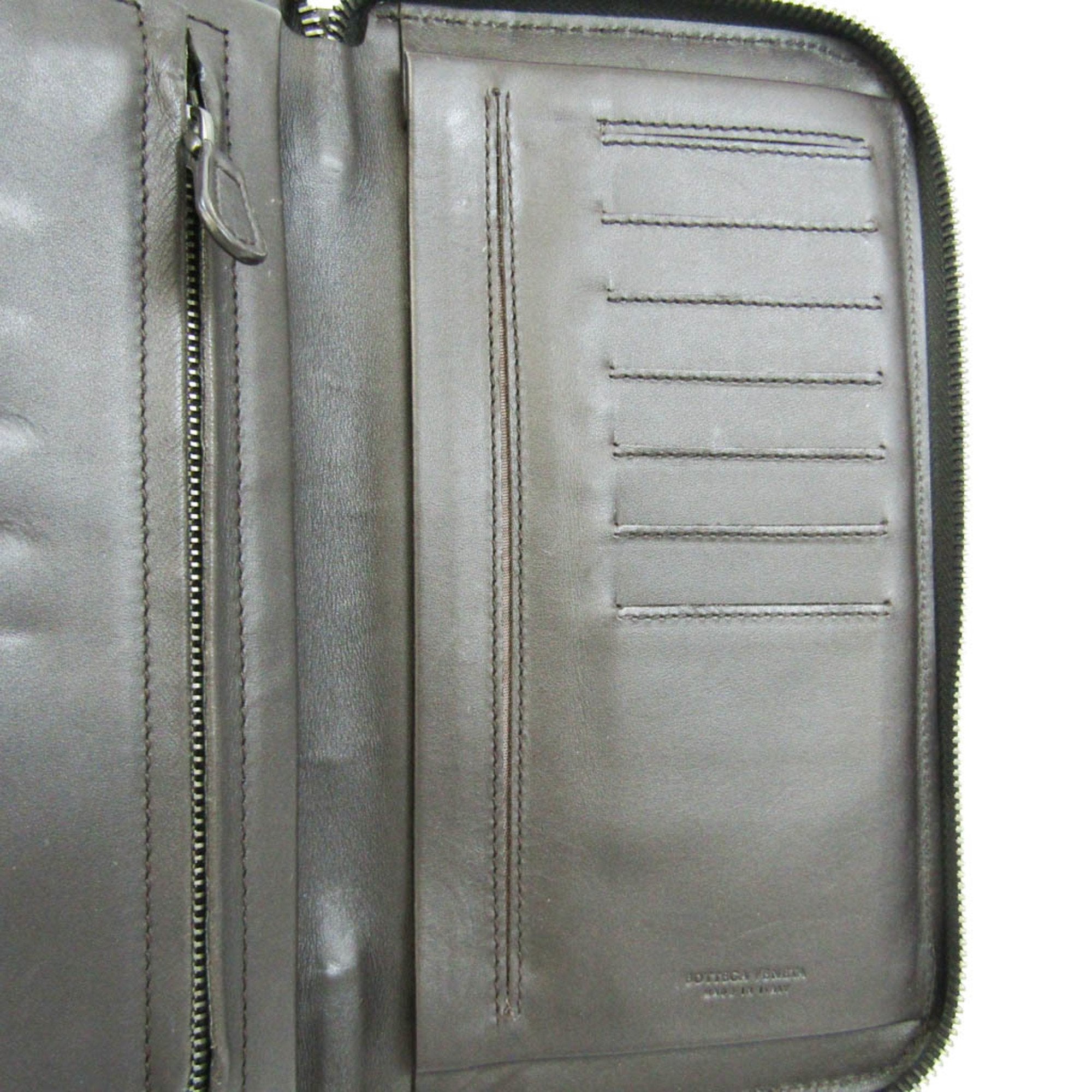 Bottega Veneta Intrecciato Brown Leather Wallet (Pre-Owned)