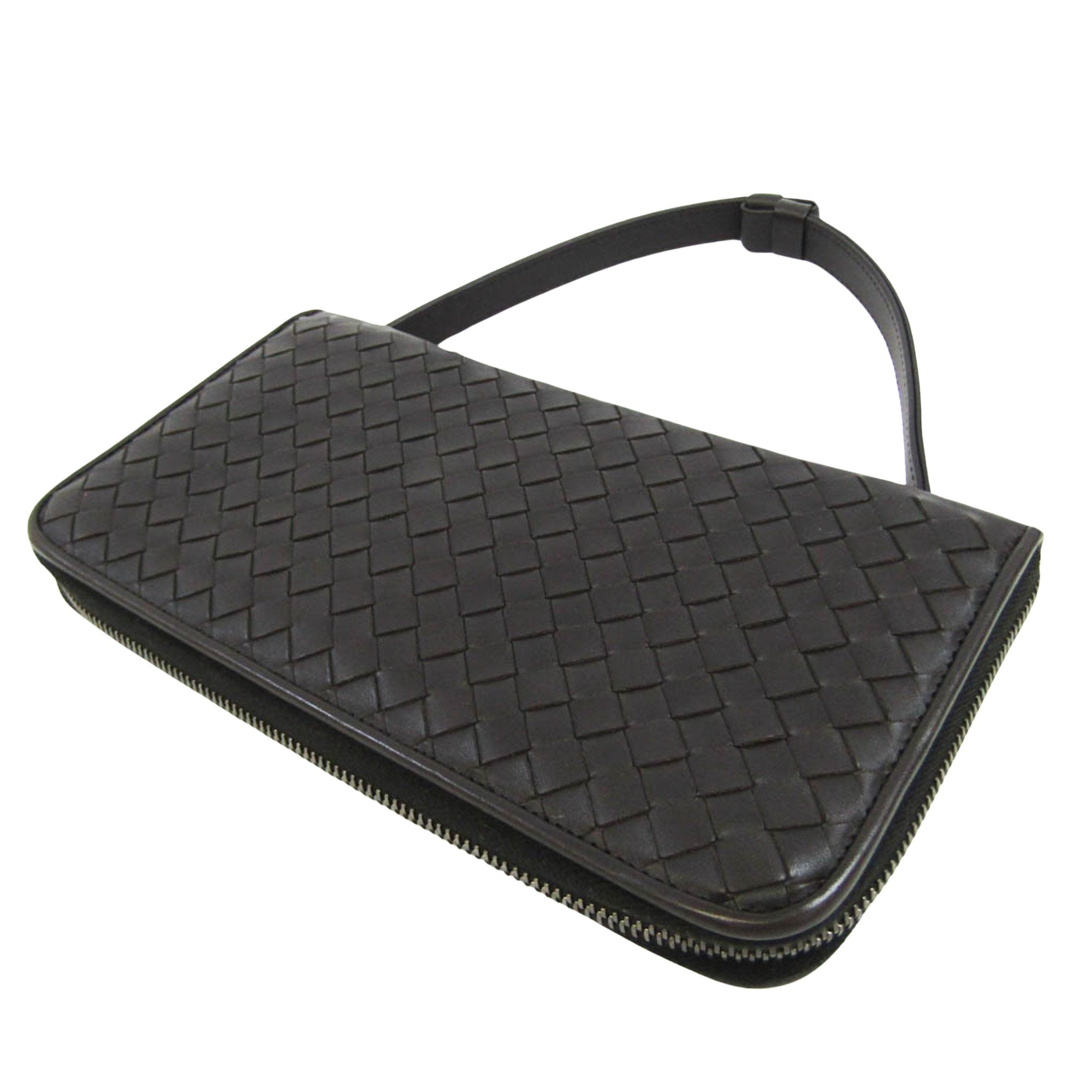 Bottega Veneta Intrecciato Brown Leather Wallet (Pre-Owned)