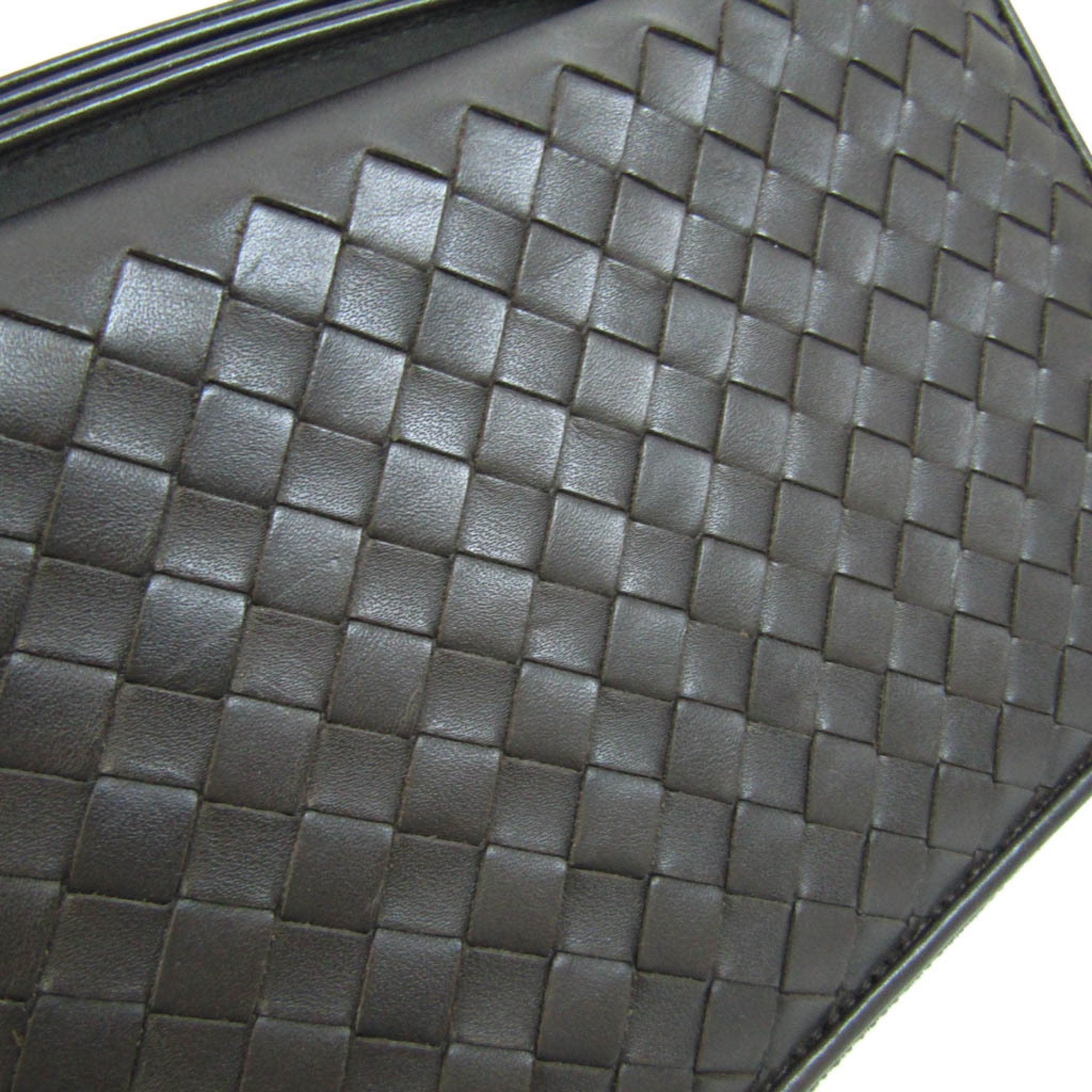Bottega Veneta Intrecciato Brown Leather Wallet (Pre-Owned)