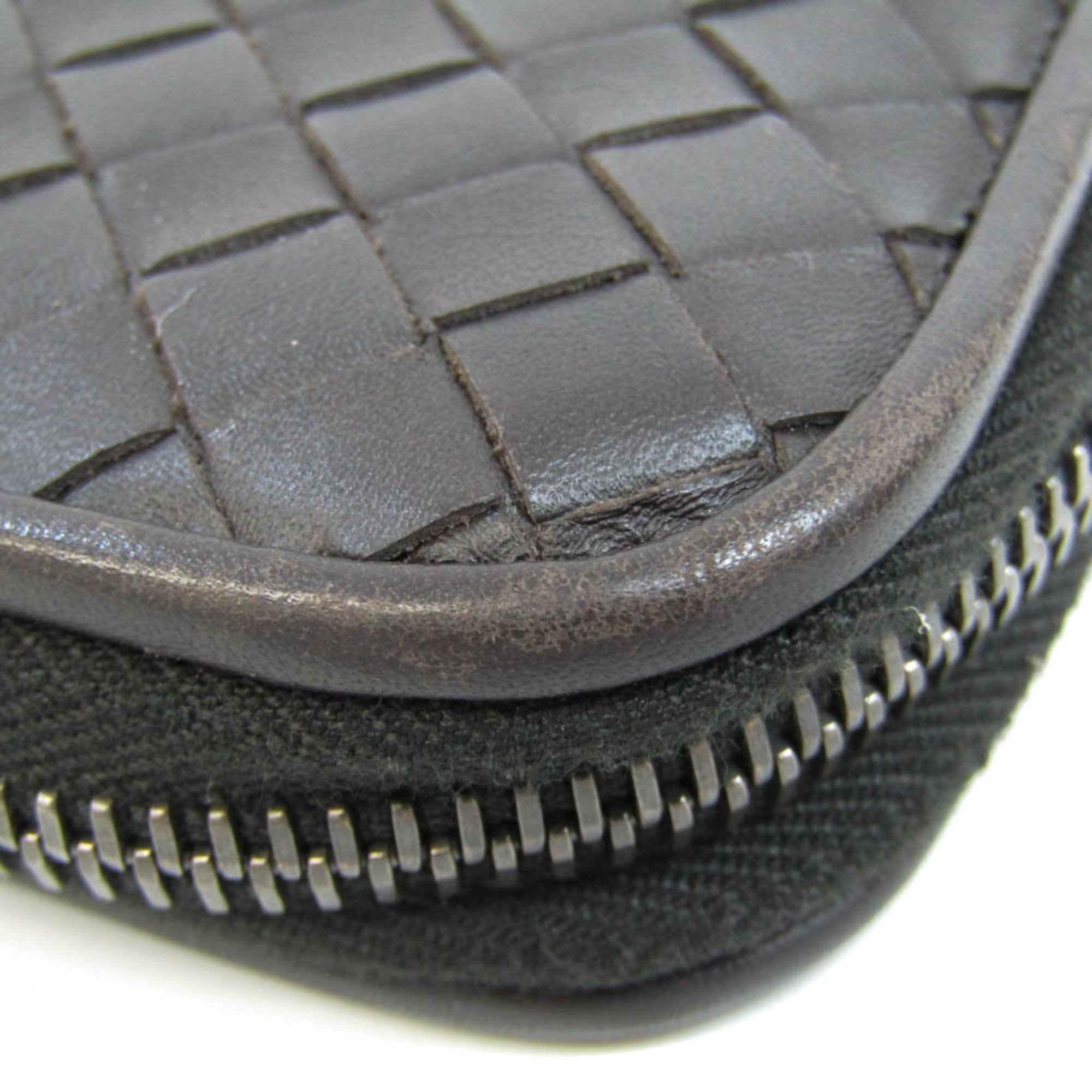 Bottega Veneta Intrecciato Brown Leather Wallet (Pre-Owned)