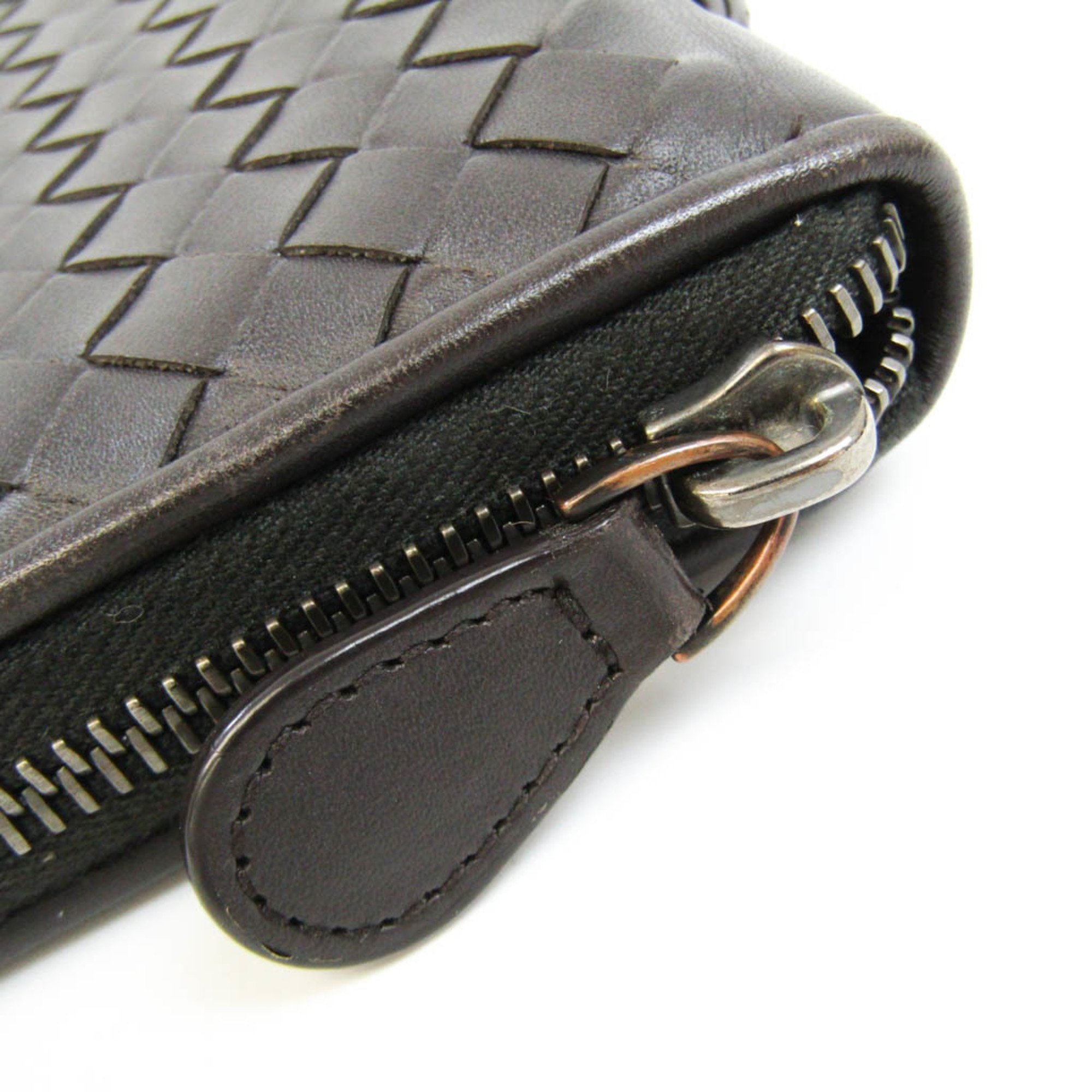 Bottega Veneta Intrecciato Brown Leather Wallet (Pre-Owned)