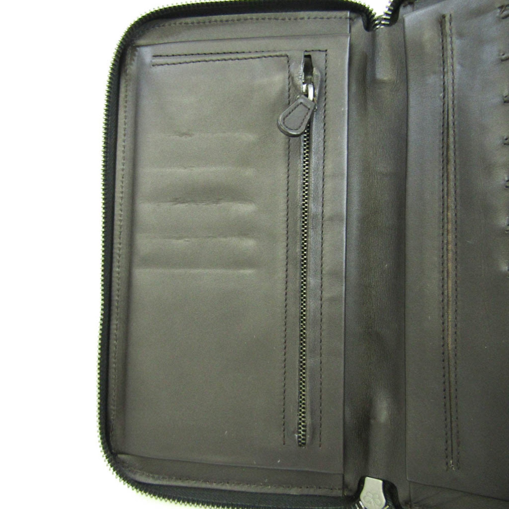 Bottega Veneta Intrecciato Brown Leather Wallet (Pre-Owned)