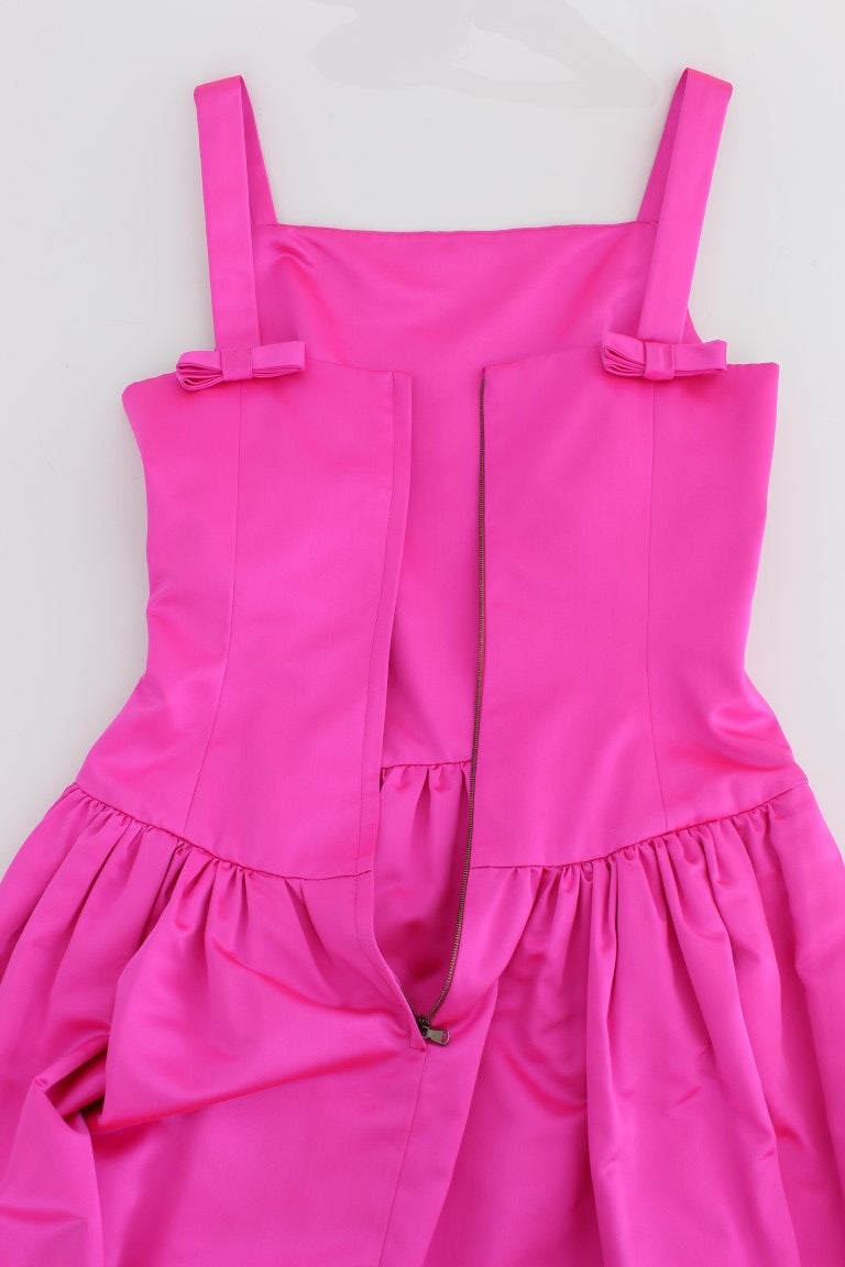 Dolce & Gabbana Pink Silk Long Sheath Ball Gown Women's Dress