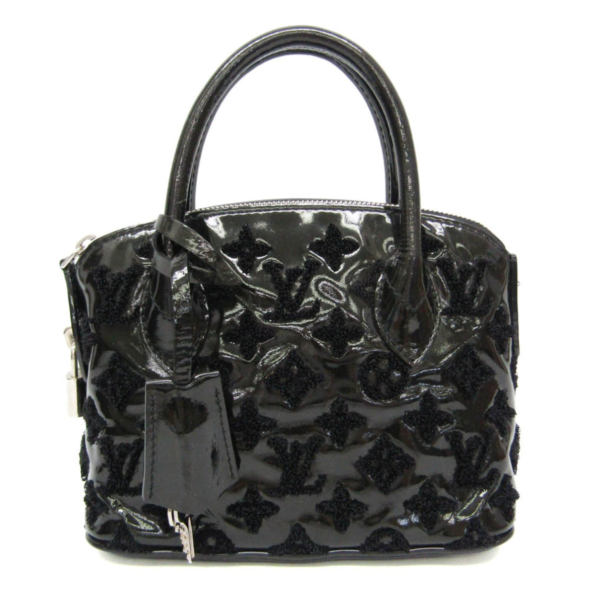 Louis Vuitton Fascination Lockit Patent Lambskin Black Patent_Leather Handbag (Pre-Owned)