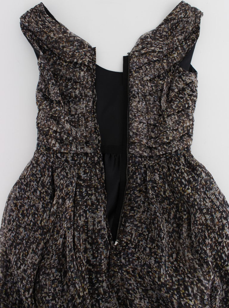 Dolce & Gabbana Dark Silk Shift Gown Full Length Women's Dress