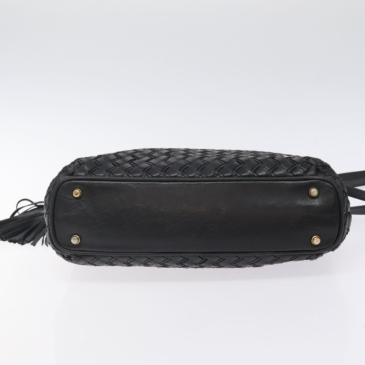Bally Vintage Quilted Leather Black Leather Shoulder Bag Bag (Pre-Owned)