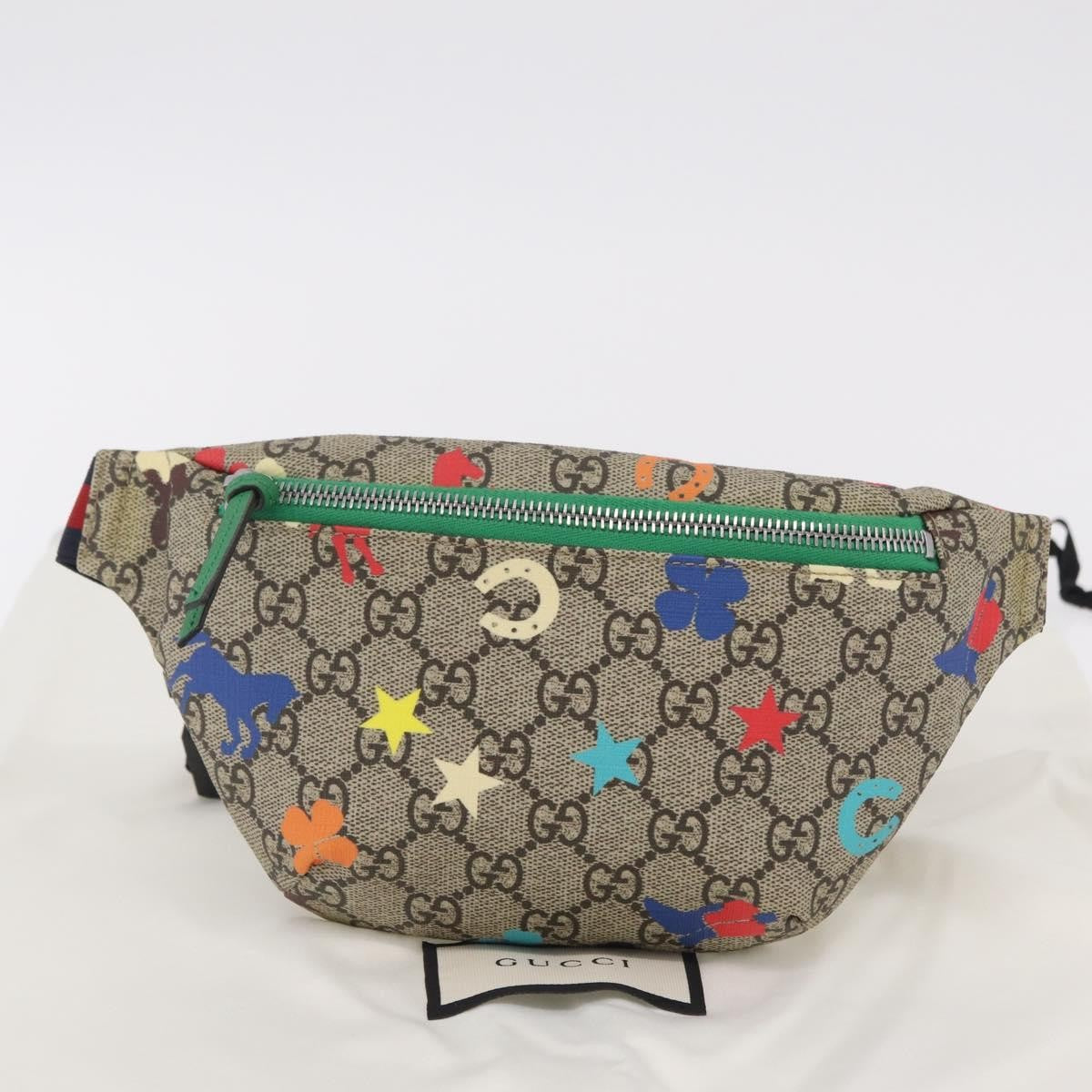 Gucci Children's Belt Bag Printed Gg Coated Canvas Beige Canvas Clutche & Pouche Bag (Pre-Owned)
