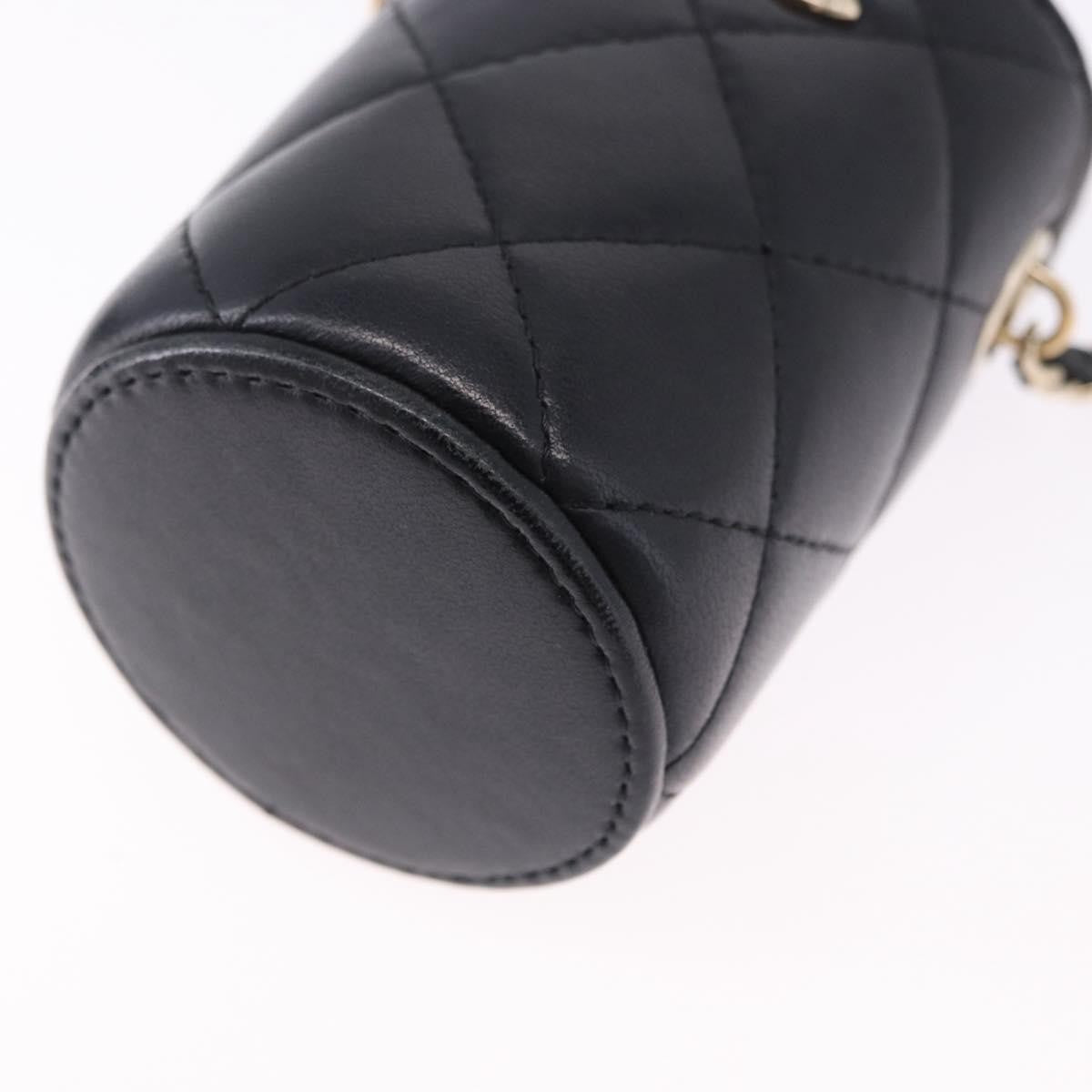 Chanel Drawstring Bucket With Chain Quilted Lambskin Black Leather Shoulder Bag Bag (Pre-Owned)