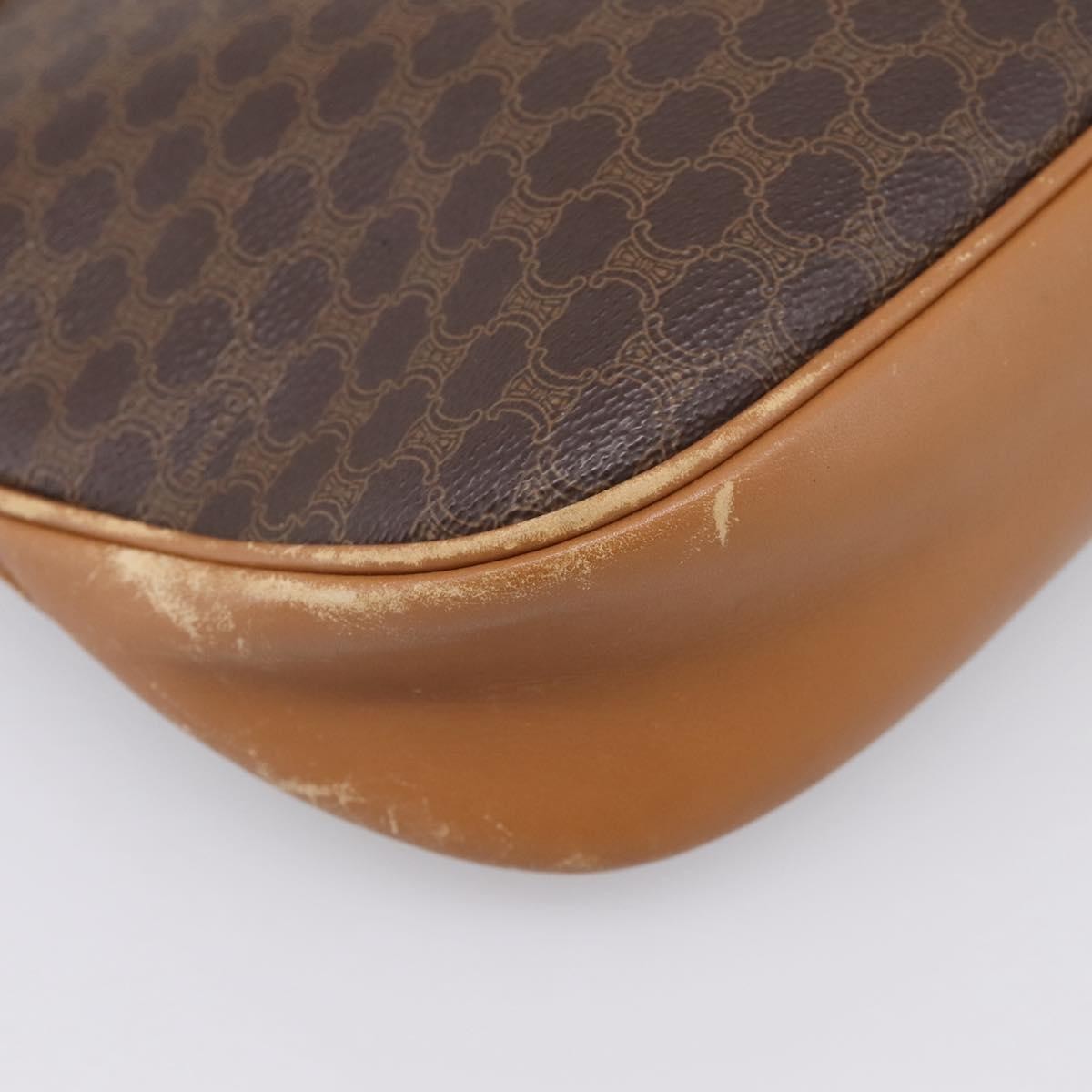 Celine Macadam Shoulder Canvas Brown Canvas Crossbody Bag Bag (Pre-Owned)