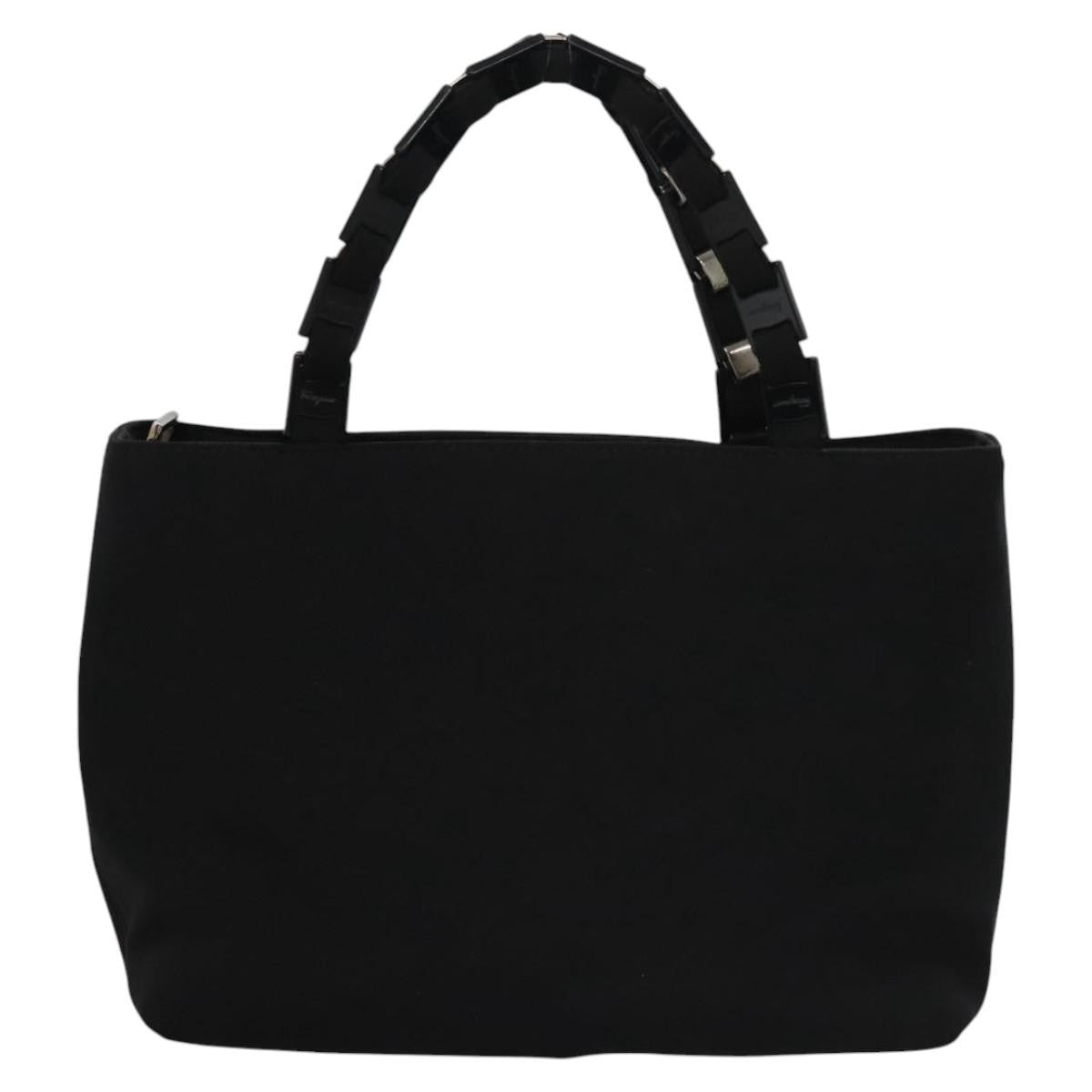 Salvatore Ferragamo Vala Canvas Black Nylon Shoulder Bag Bag (Pre-Owned)