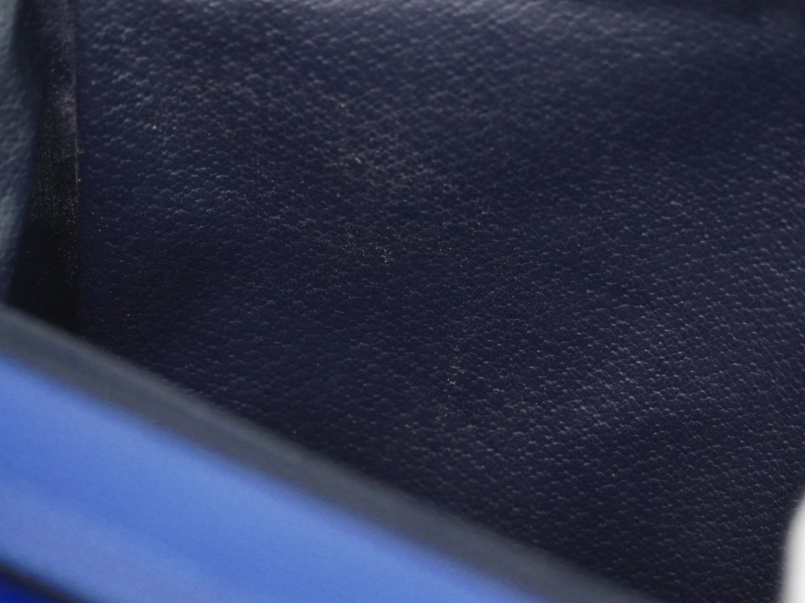 Celine Circle Logo Leather Blue Leather Shoulder Bag Bag (Pre-Owned)