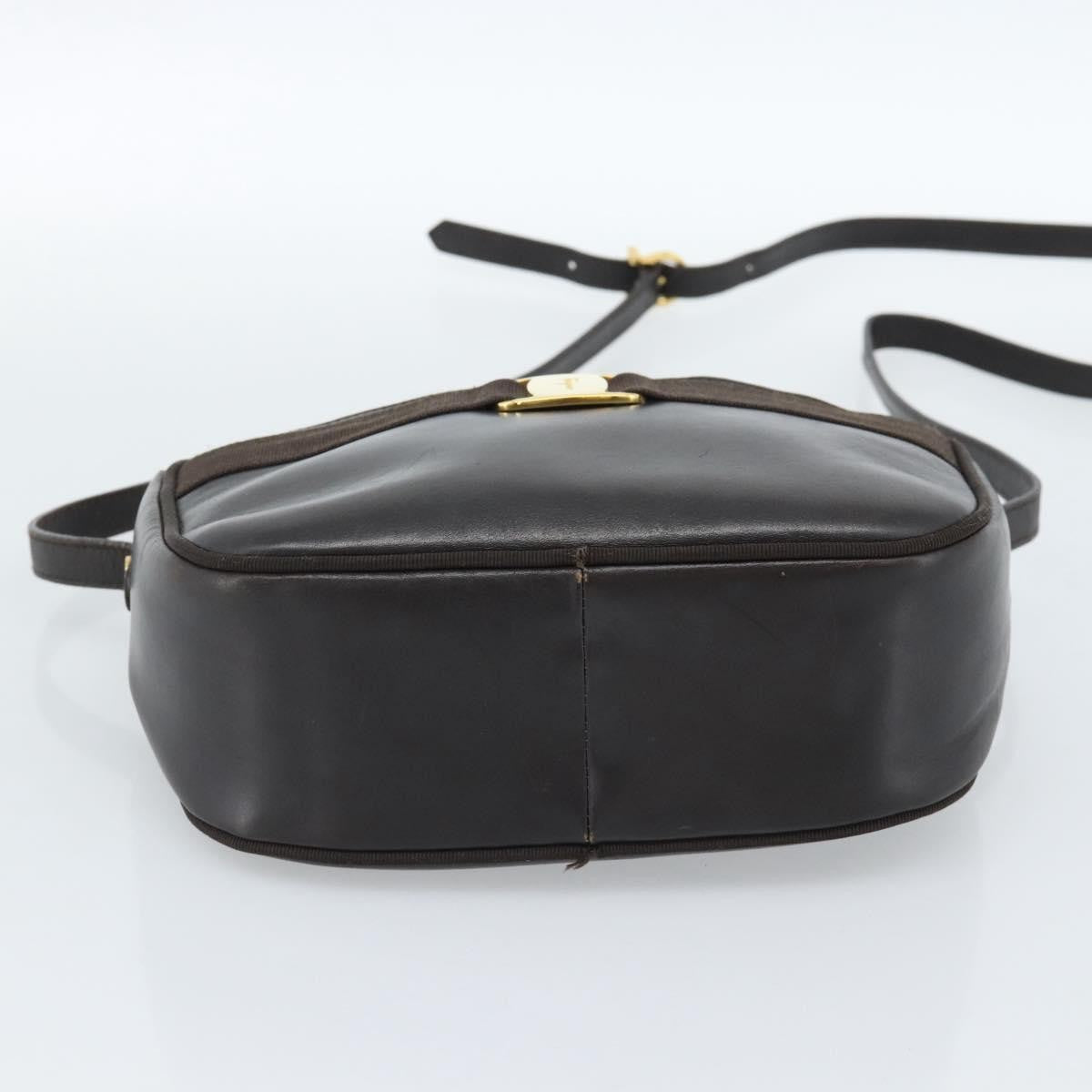 Salvatore Ferragamo Vala Leather Brown Leather Shoulder Bag Bag (Pre-Owned)