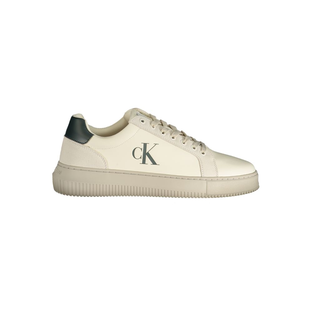 Calvin Klein White Polyurethane Men Men's Sneaker
