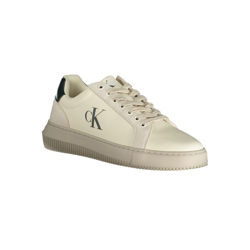 Calvin Klein White Polyurethane Men Men's Sneaker