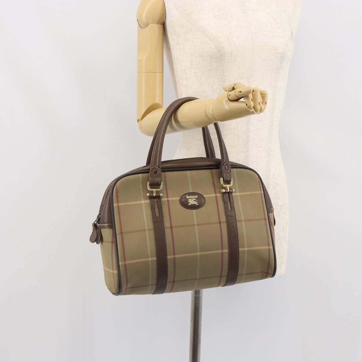 Burberry Nova Canvas Beige Canvas Handbag (Pre-Owned)