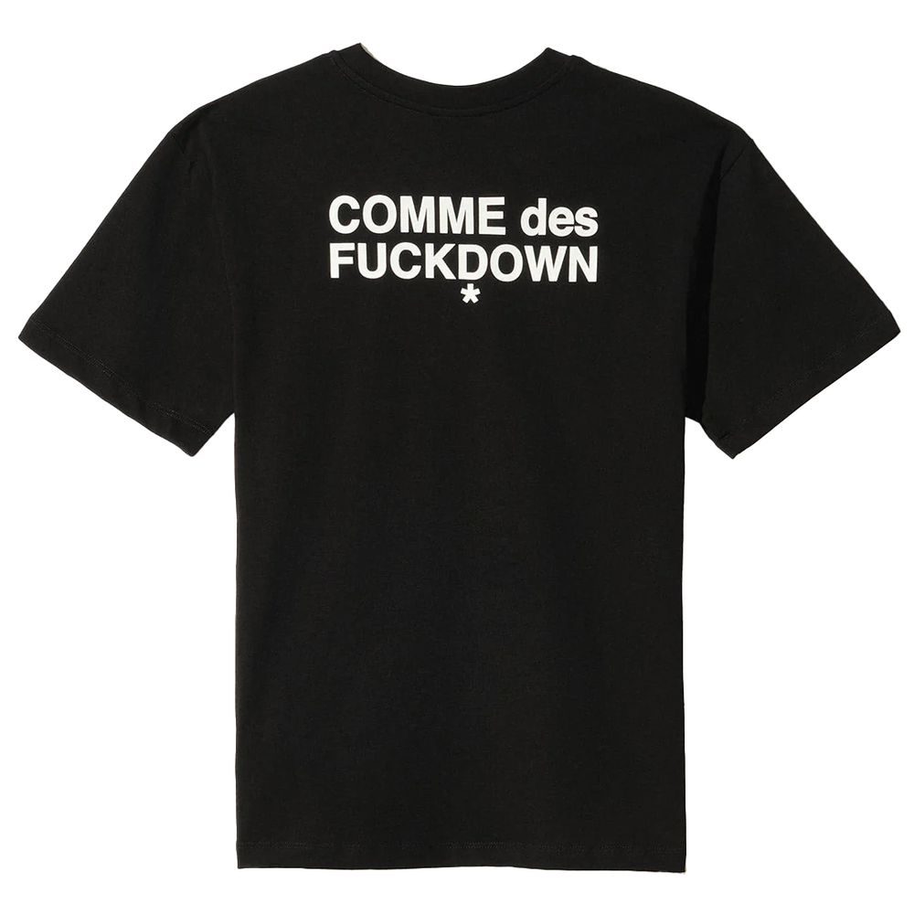 Comme Des Fuckdown Black Cotton Tops & Women's T-Shirt