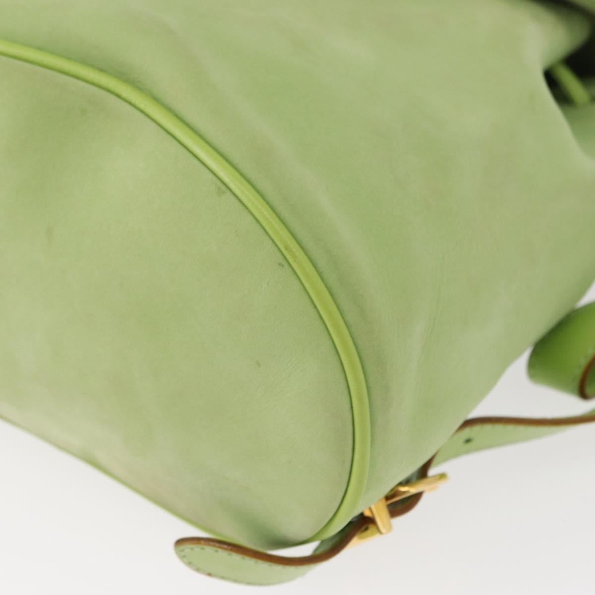 Salvatore Ferragamo Gancini Suede Green Suede Backpack Bag (Pre-Owned)