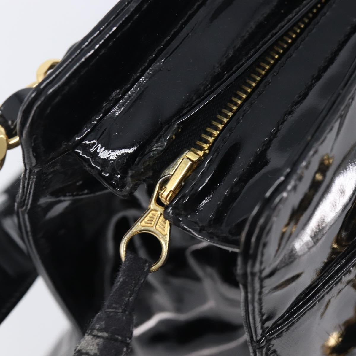 Chanel Coco Mark Patent Leather Black Patent_Leather Shoulder Bag Bag (Pre-Owned)