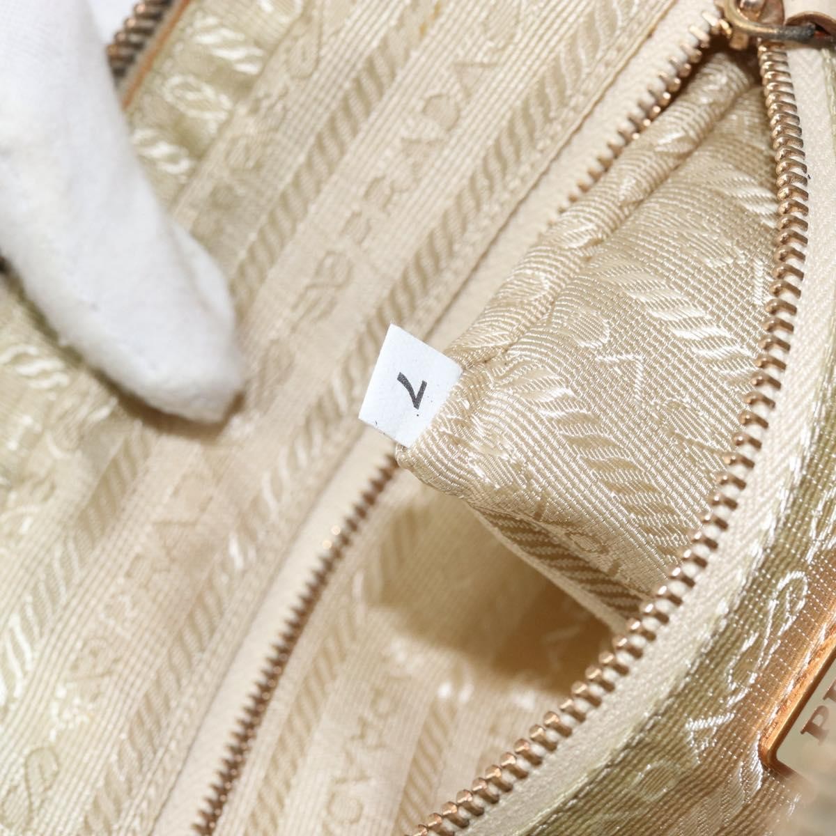 Prada Vintage Tessuto Beige Nylon Handbag (Pre-Owned)