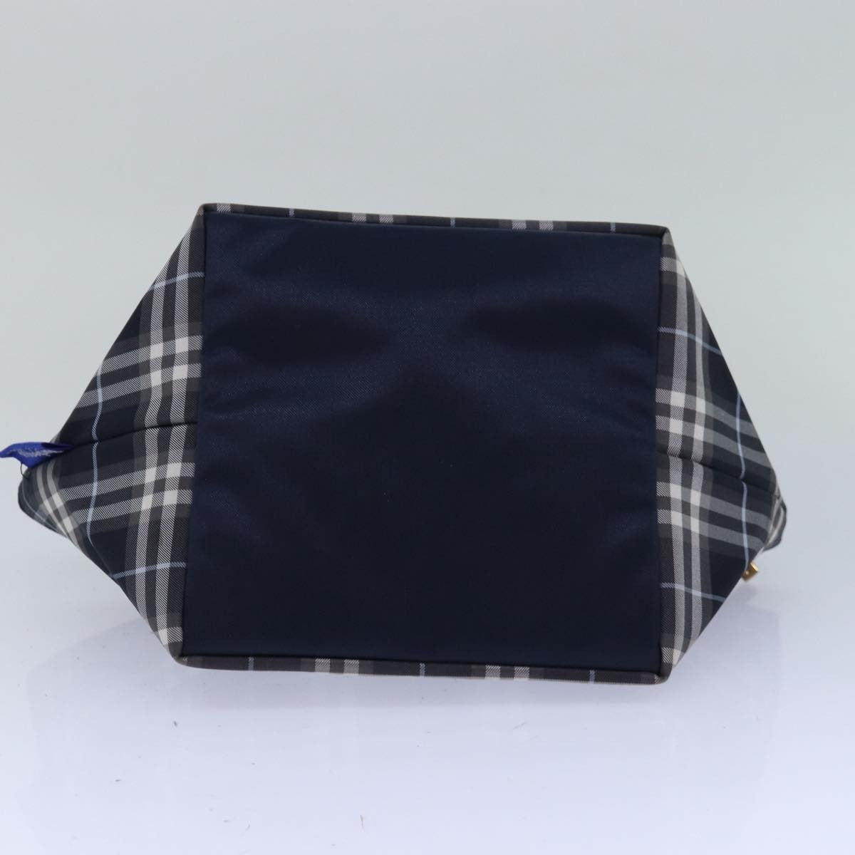 Burberry Nova Check Blue Label Nylon Navy Nylon Handbag (Pre-Owned)