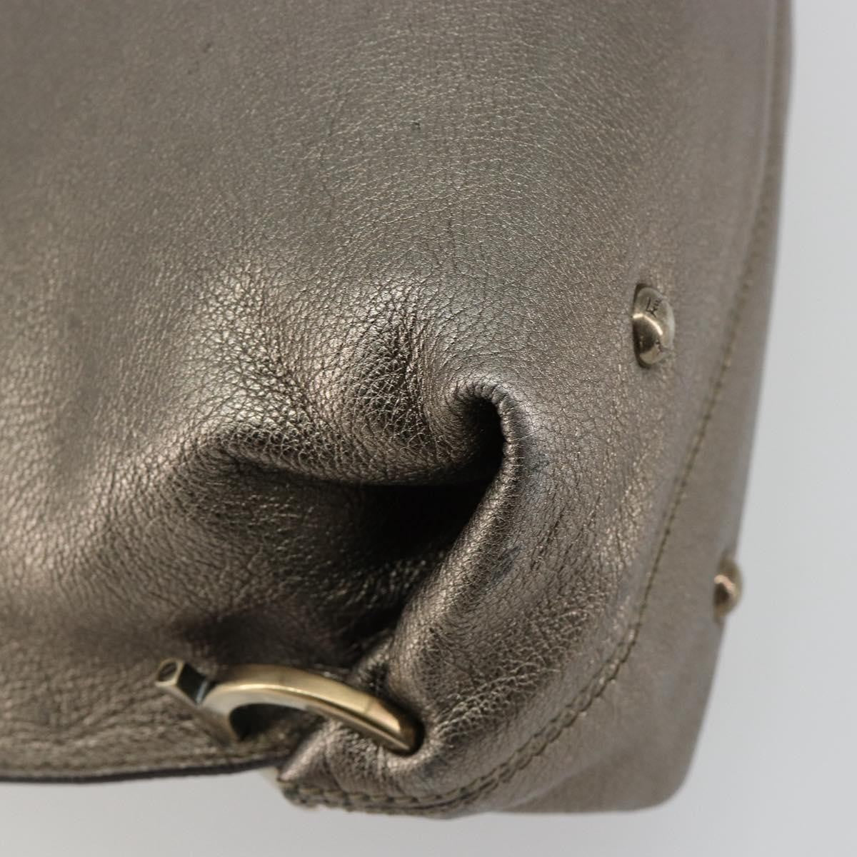 Salvatore Ferragamo Sofia Satchel Leather Silver Leather Handbag (Pre-Owned)