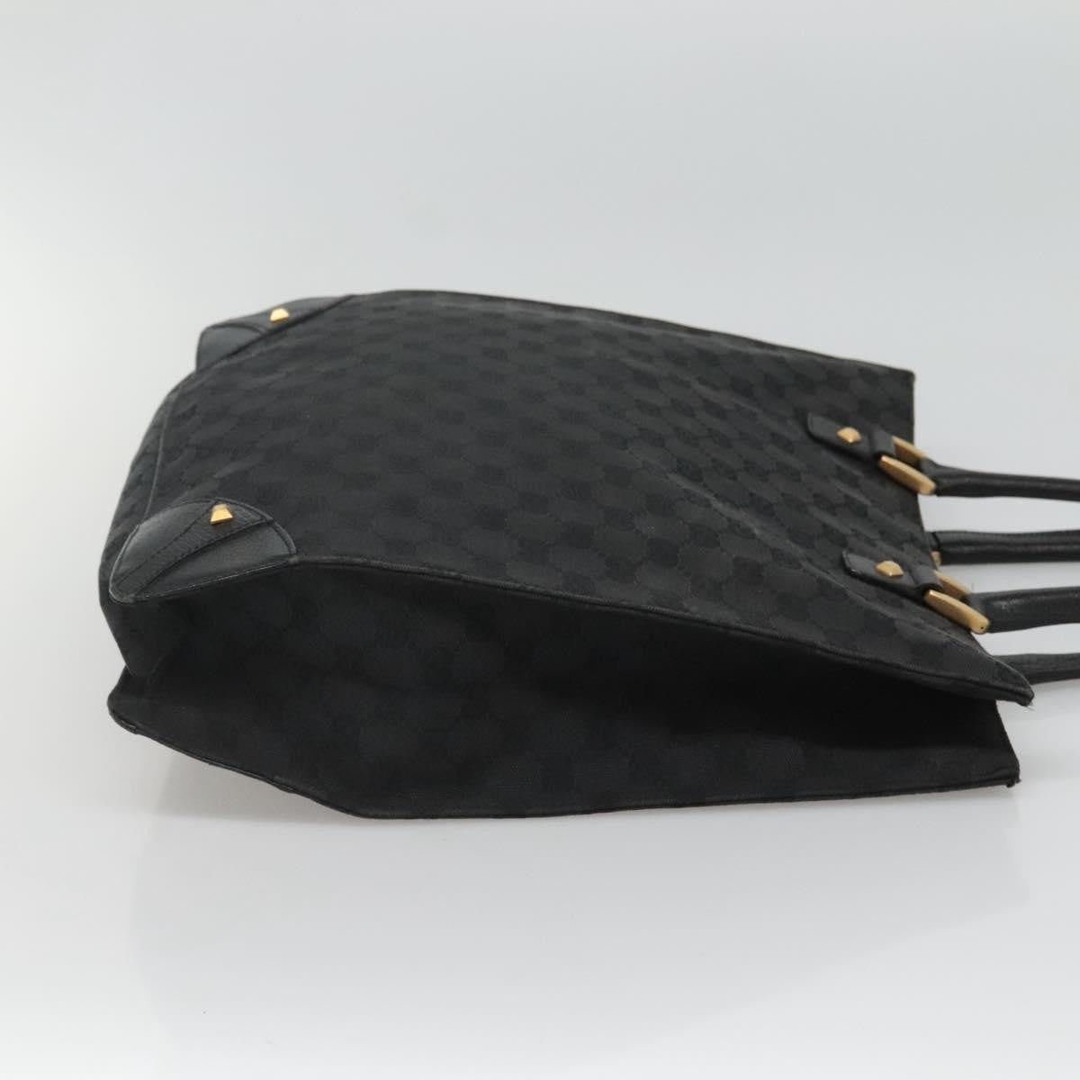 Gucci Nailhead Tote Gg Canvas And Leather Black Canvas Tote Bag Bag (Pre-Owned)