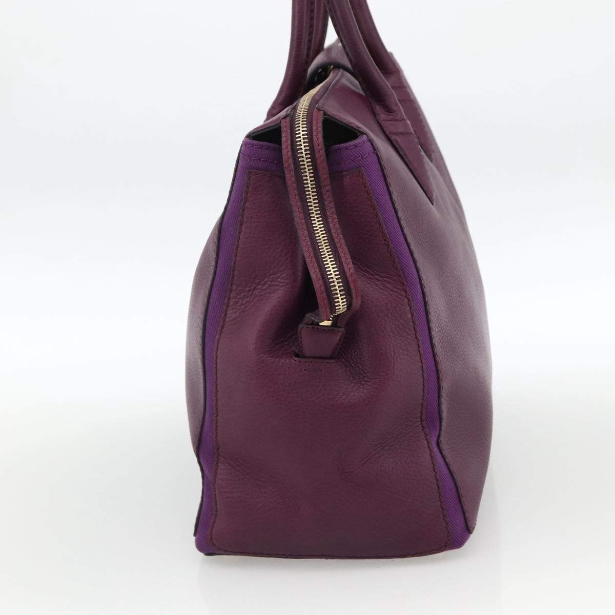 Saint Laurent Bicolor Muse Two Cabas Leather Purple Leather Tote Bag Bag (Pre-Owned)