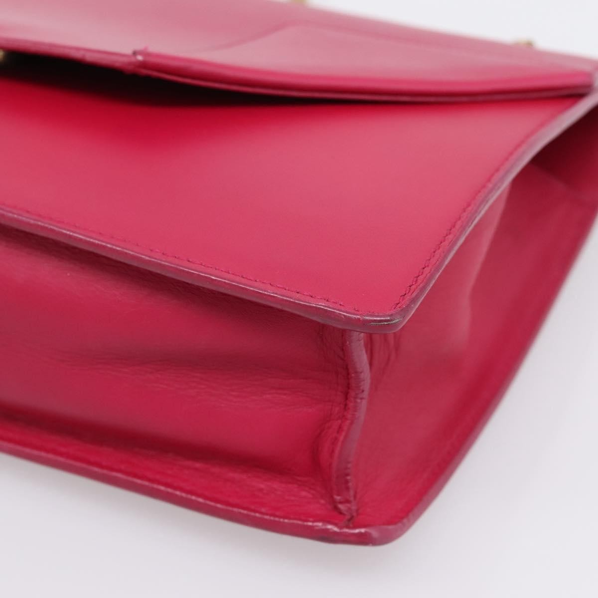 Saint Laurent Vintage Shoulder Bag Leather Pink Leather Shoulder Bag Bag (Pre-Owned)