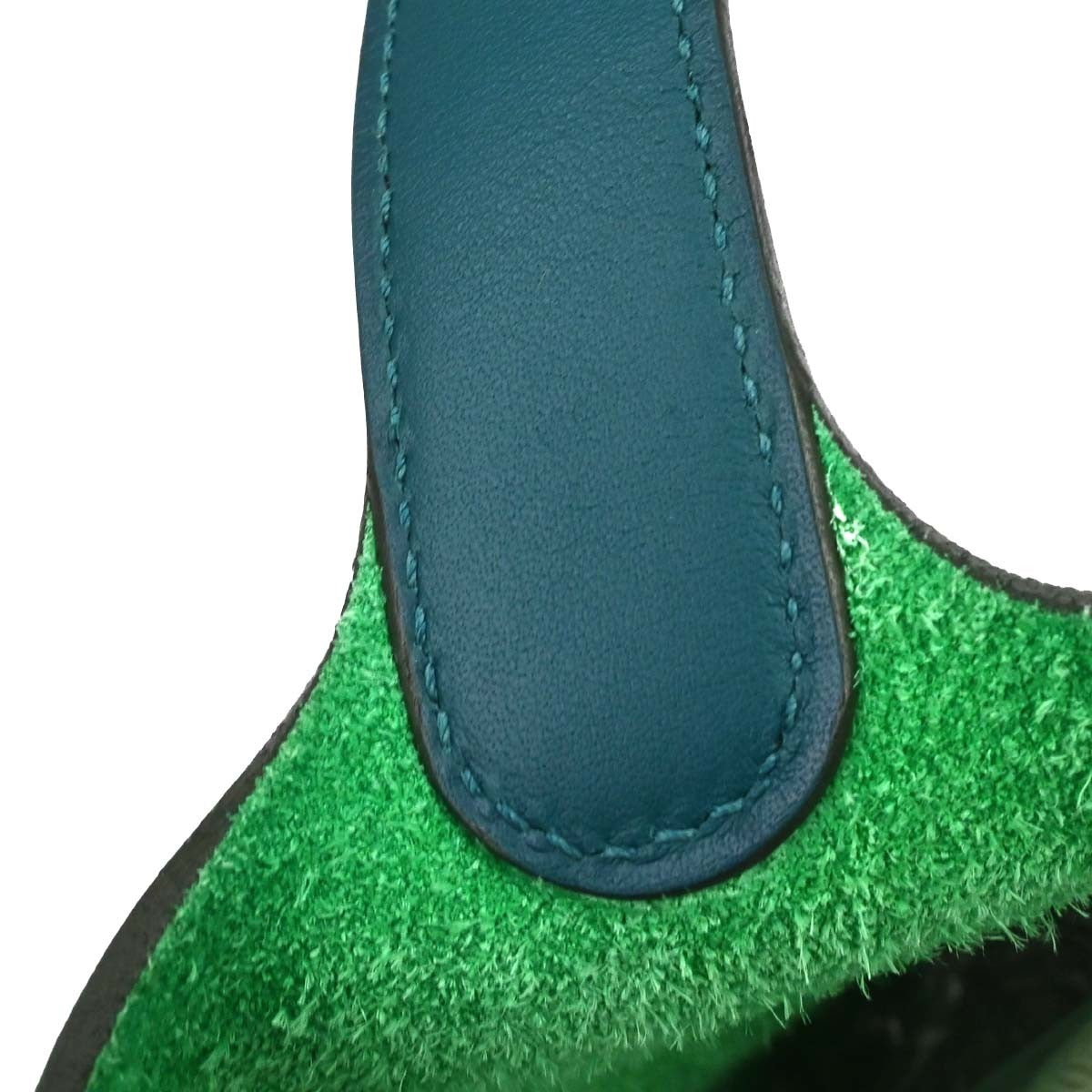 Hermes Picotin Lock Clemence Green Leather Handbag (Pre-Owned)