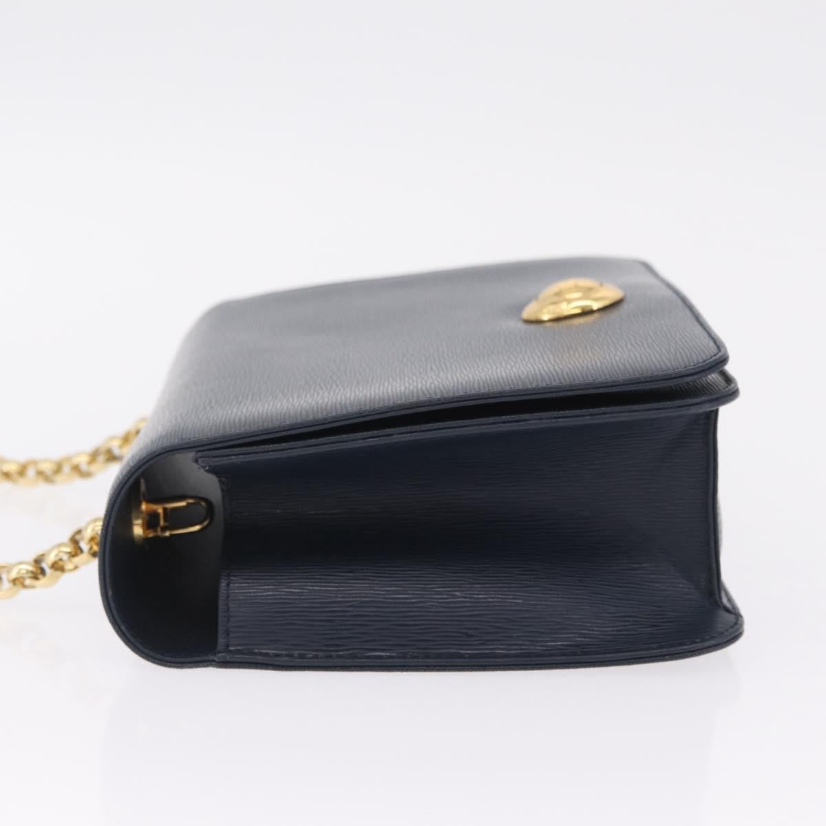 Chloe Shoulder Bag Leather Navy Leather Shoulder Bag Bag (Pre-Owned)