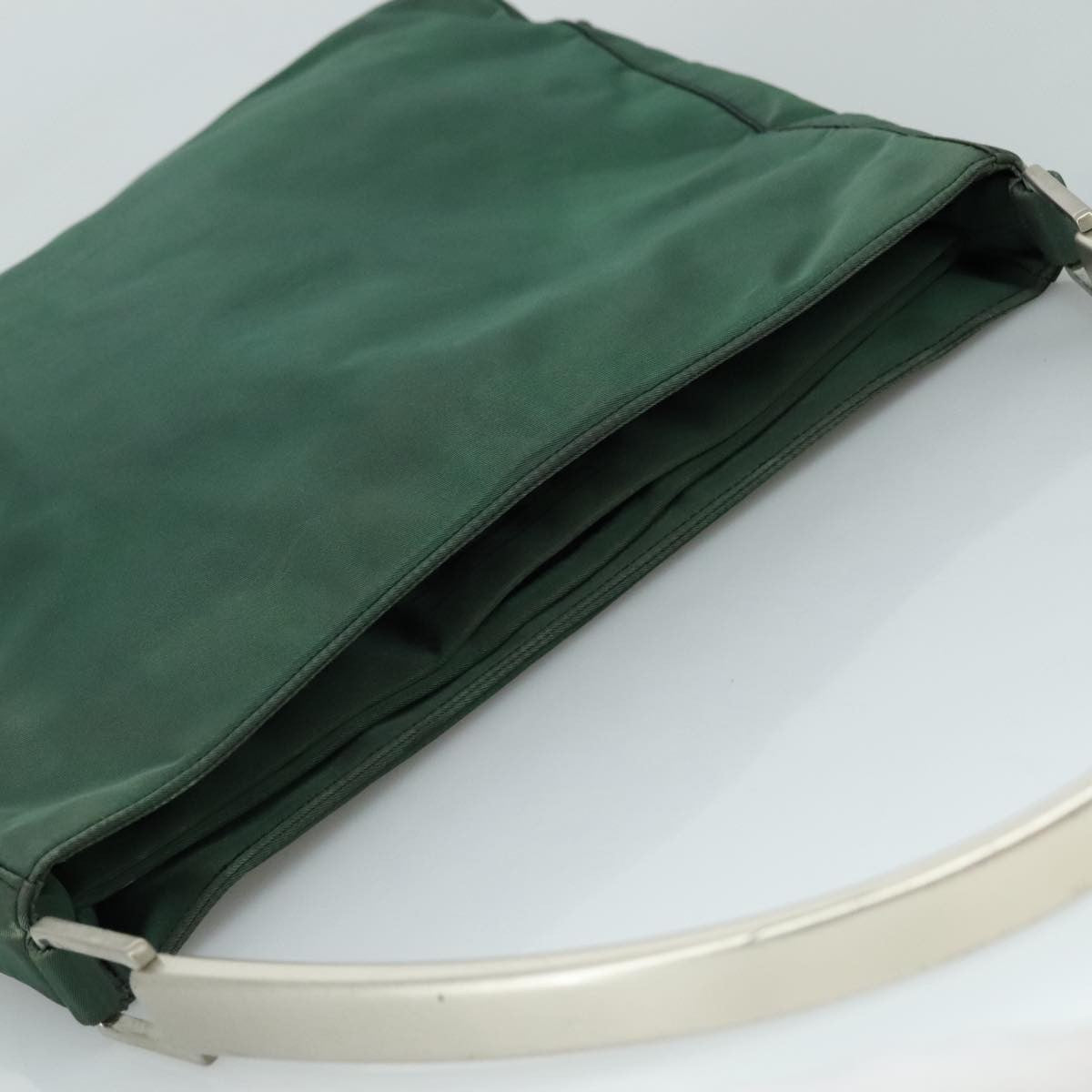 Prada Vintage Tessuto Green Nylon Shoulder Bag Bag (Pre-Owned)
