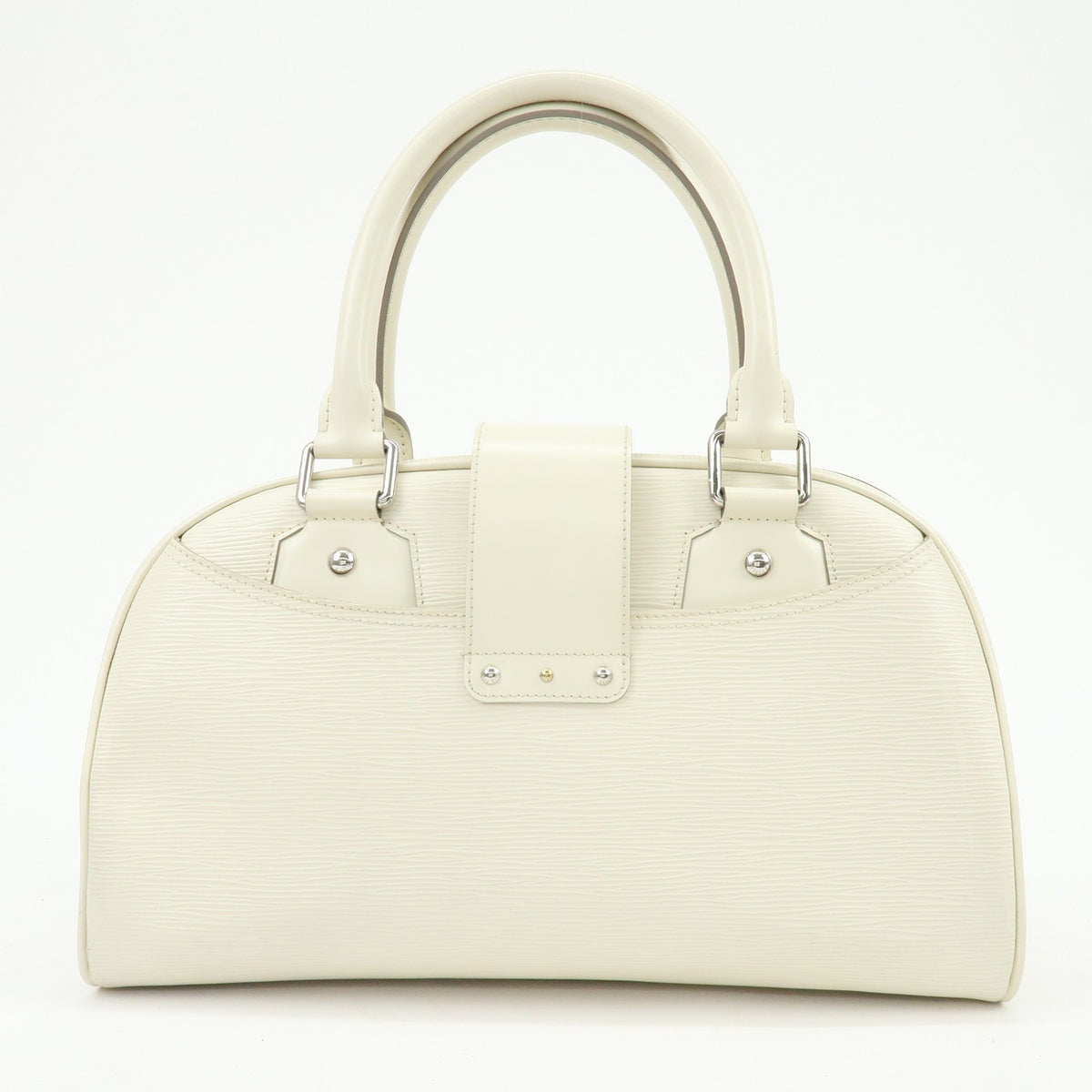 Louis Vuitton Montaigne Bowling Epi Leather White Leather Handbag (Pre-Owned)