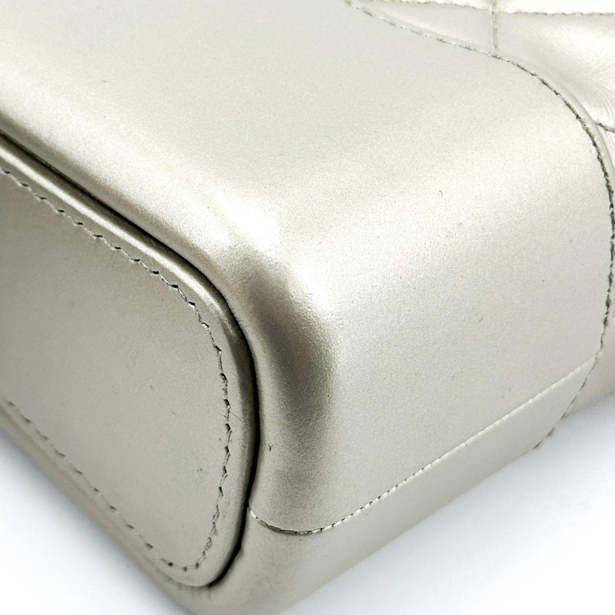 Chanel Gabrielle Quilted Aged Calfskin Gold Leather Backpack Bag (Pre-Owned)