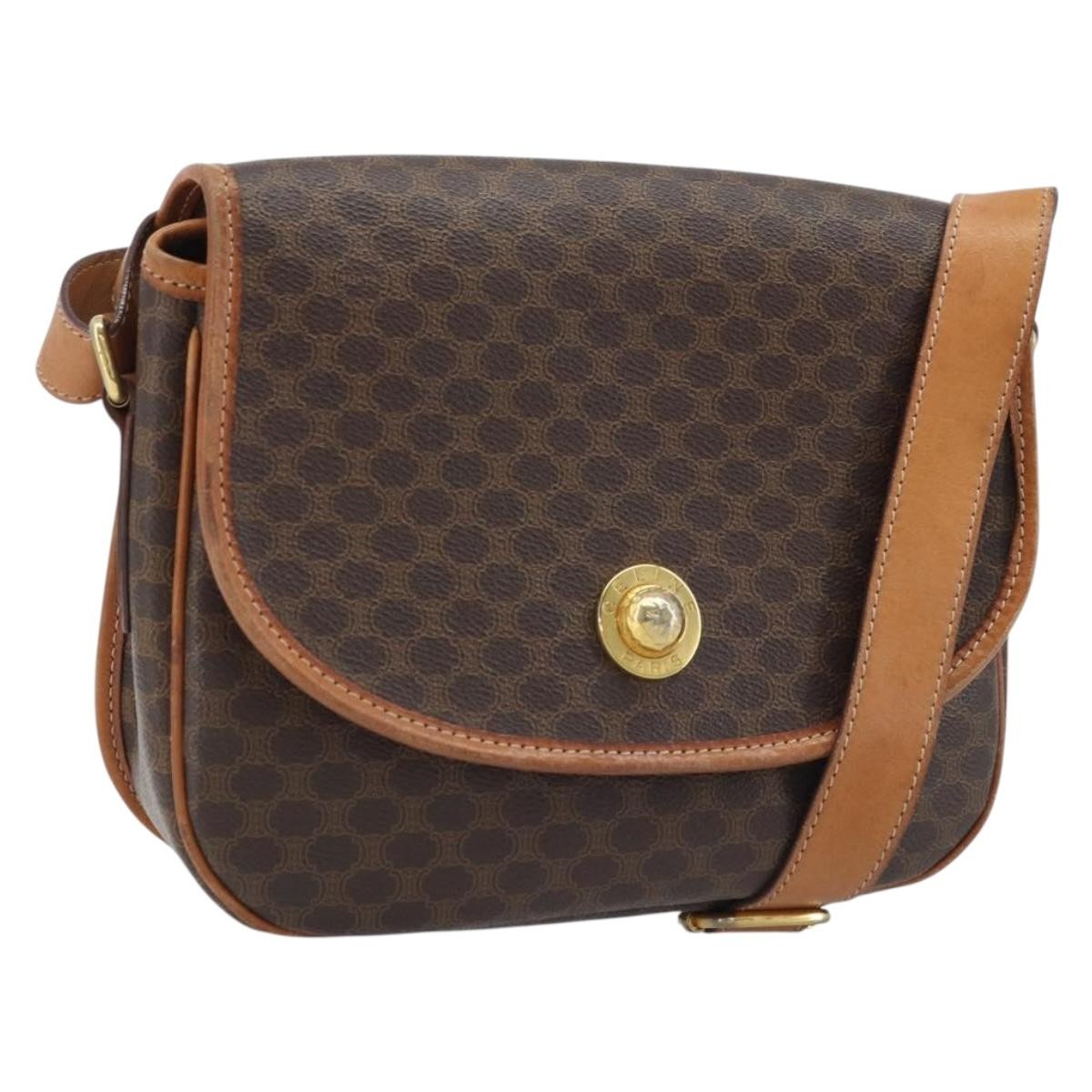 Celine Vintage Macadam Canvas Brown Canvas Backpack Bag (Pre-Owned)