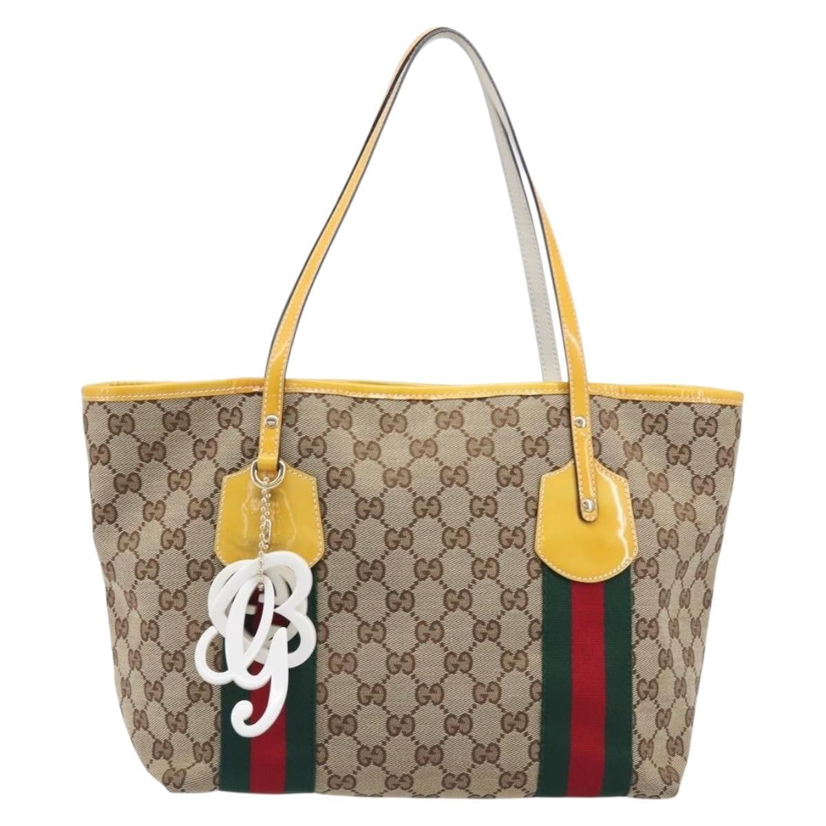 Gucci Jolie Web Gg Canvas Beige Canvas Tote Bag Bag (Pre-Owned)