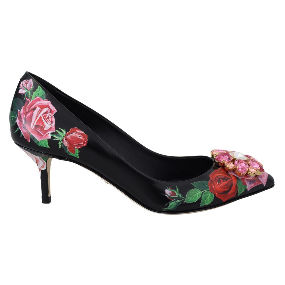 Dolce & Gabbana Black Leather High Heel Women's Pumps