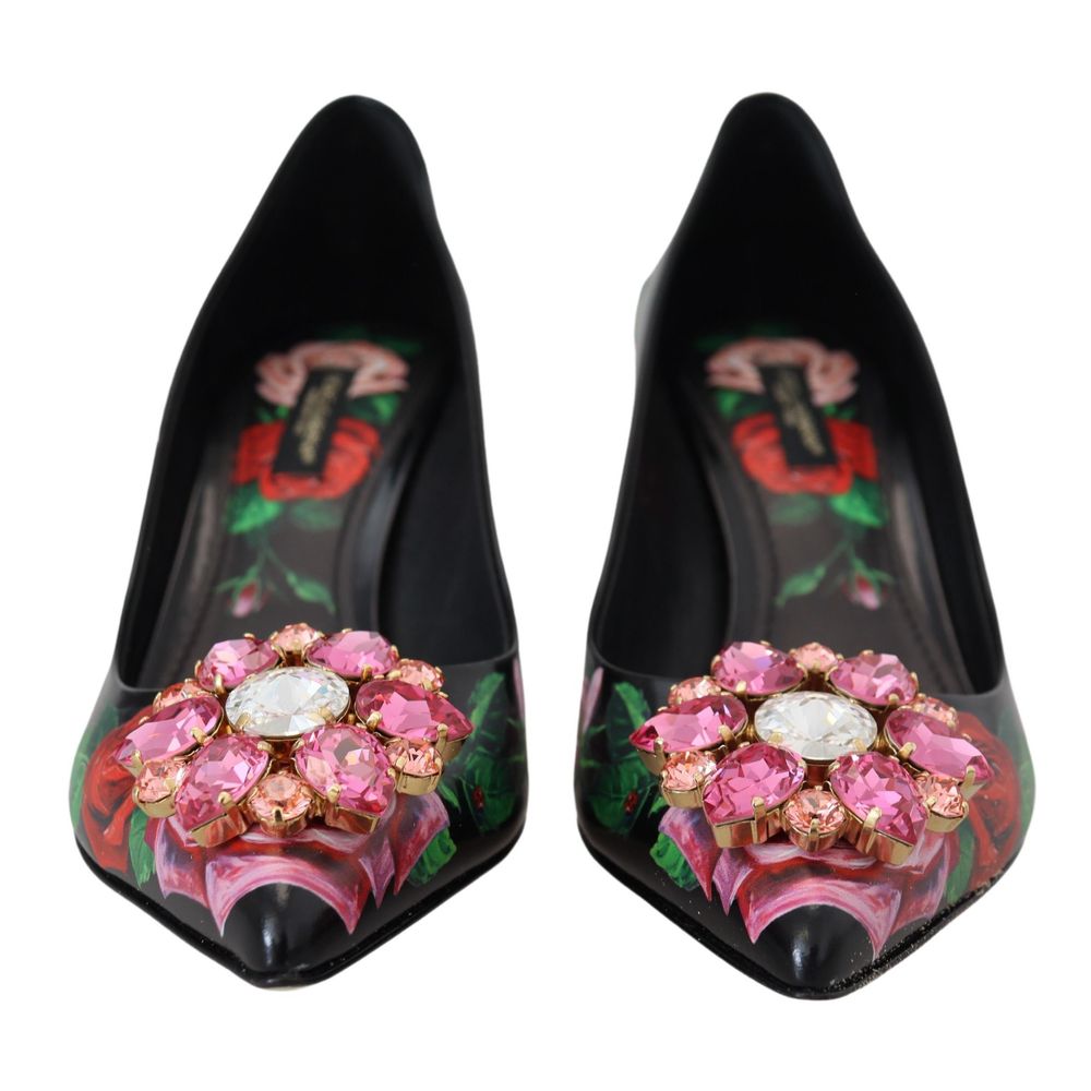 Dolce & Gabbana Black Leather High Heel Women's Pumps