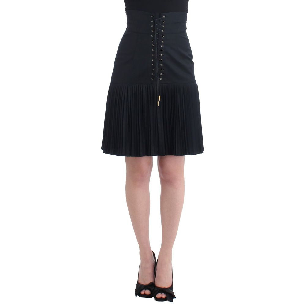 Roberto Cavalli Black Wool Mini Women's Skirt